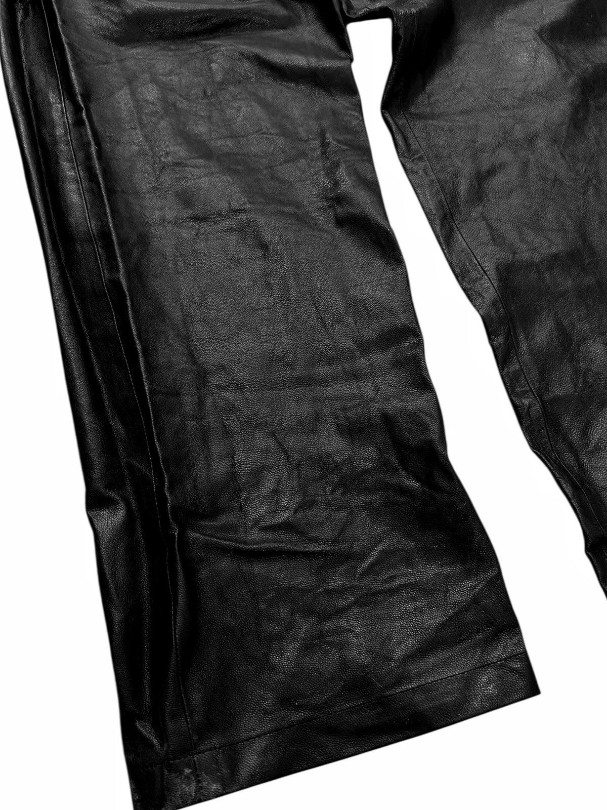 Prada $6000 2022 Triangle Patch Goat Leather Baggy Pants Size US 30 / EU 46 - 5 Thumbnail