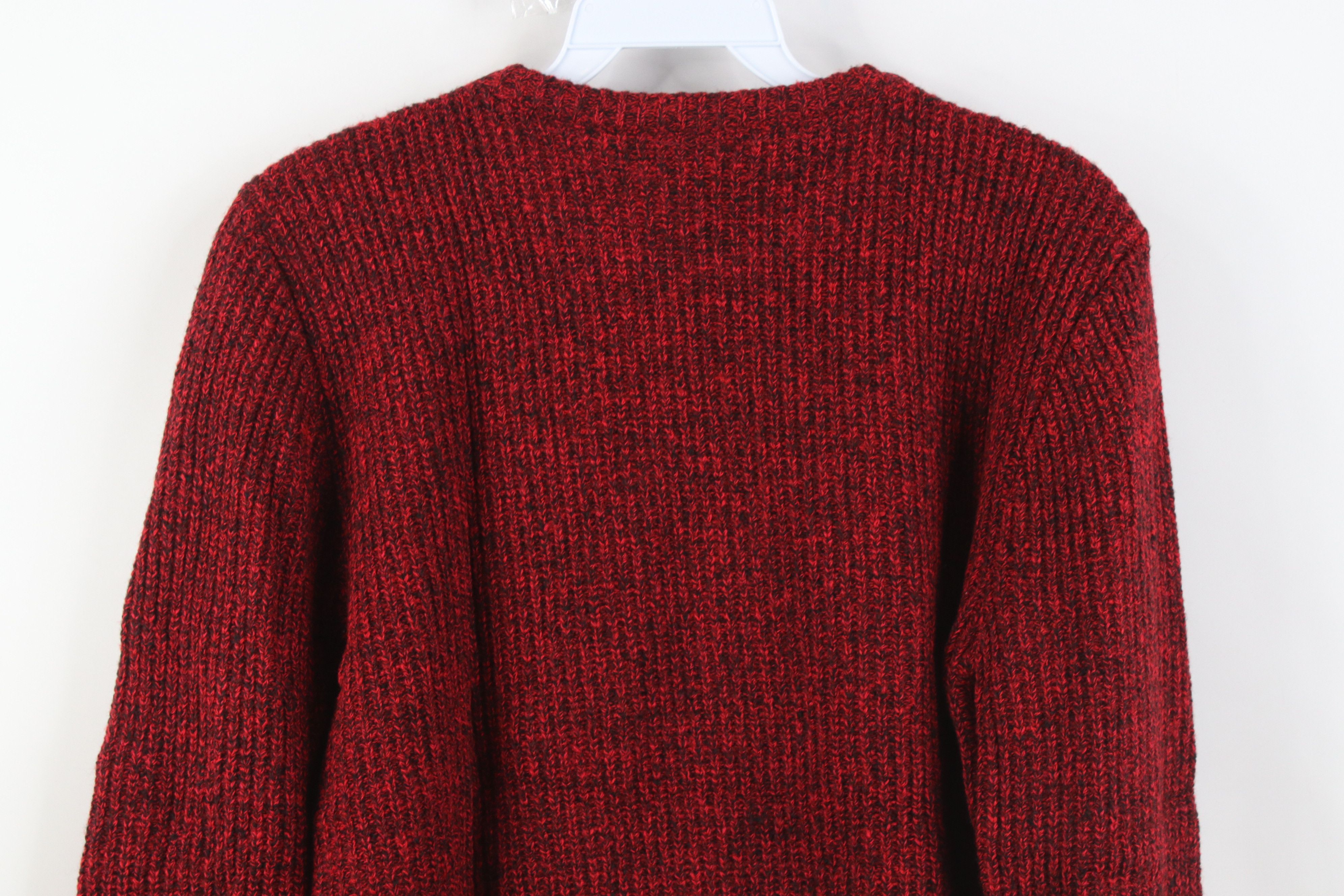 Vintage Vintage 80s 90s Streetwear Knit Crewneck Sweater USA Red Size S / US 4 / IT 40 - 10 Thumbnail