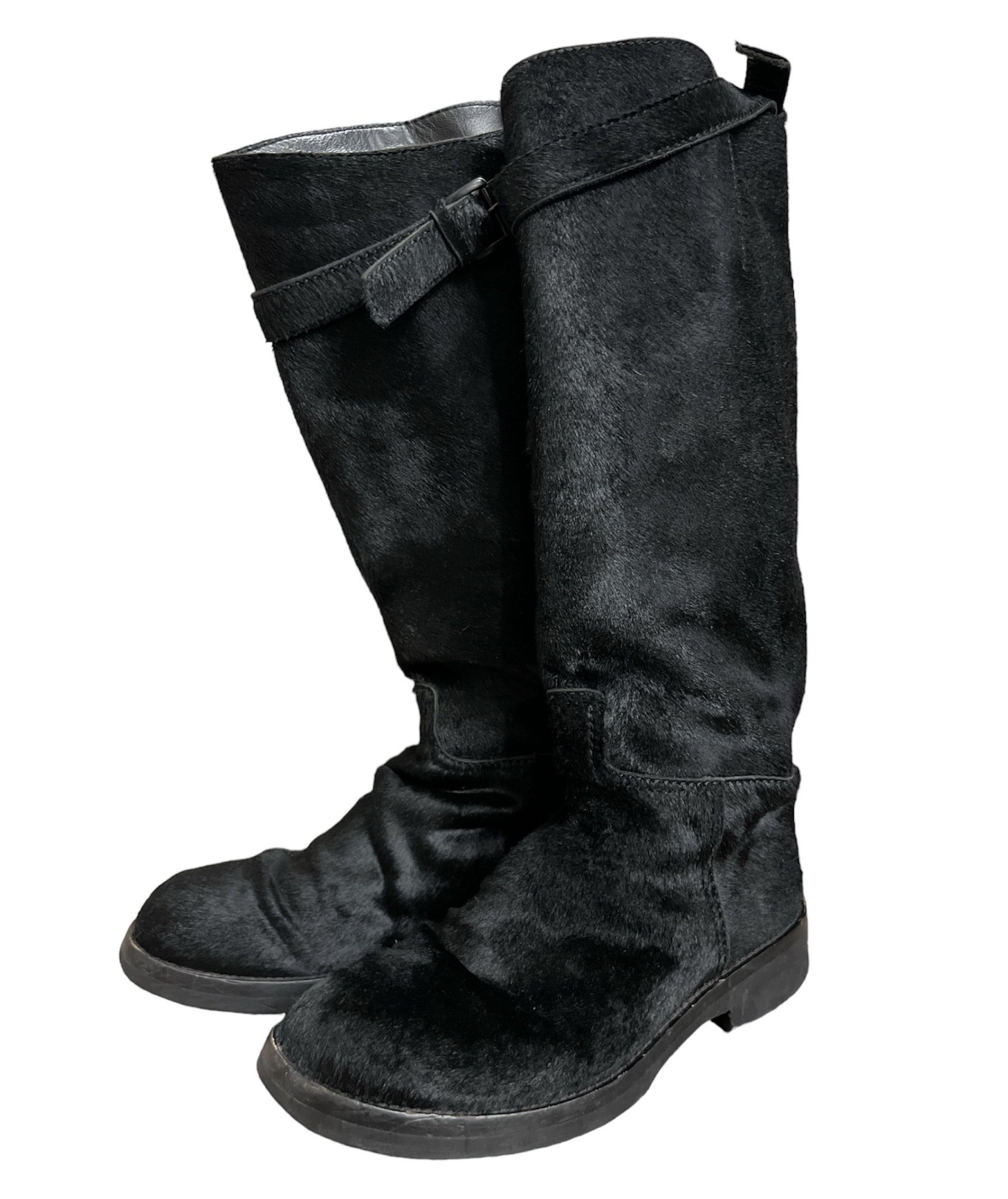 Ann Demeulemeester Tall Fur Riding Boots | Grailed