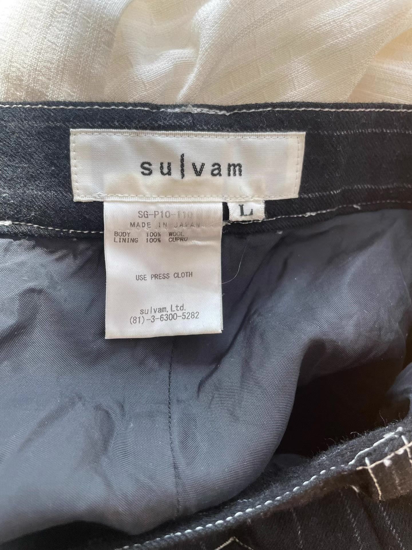 Sulvam Sulvam 17AW Wool Zipper Pants Ｑ21 Size US 36 / EU 52 - 2 Thumbnail