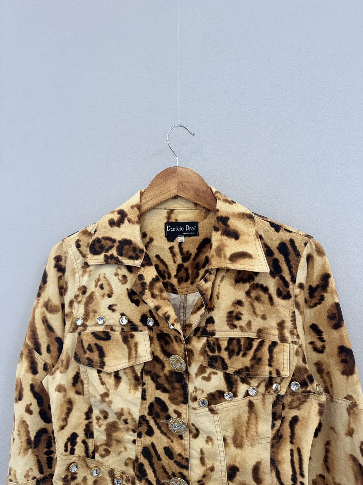 Vintage Very crazy Jacket Leopard Designer denim Size M / US 6-8 / IT 42-44 - 2 Thumbnail