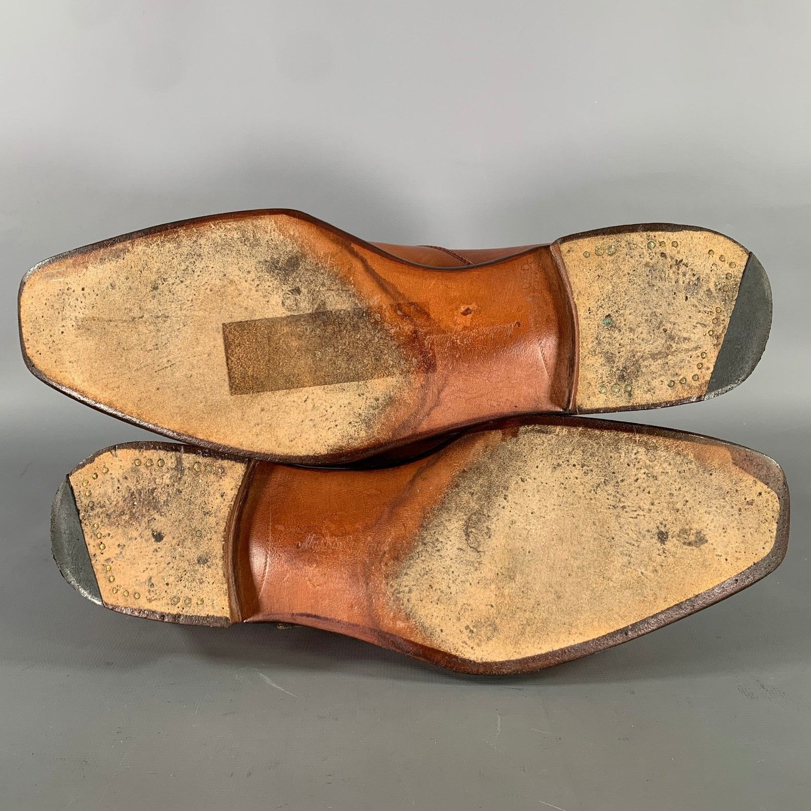 Ralph Lauren RALPH LAUREN 8.5 Brown Wingtip Leather Monk Strap Loafers Size US 8.5 / EU 41-42 - 6 Thumbnail