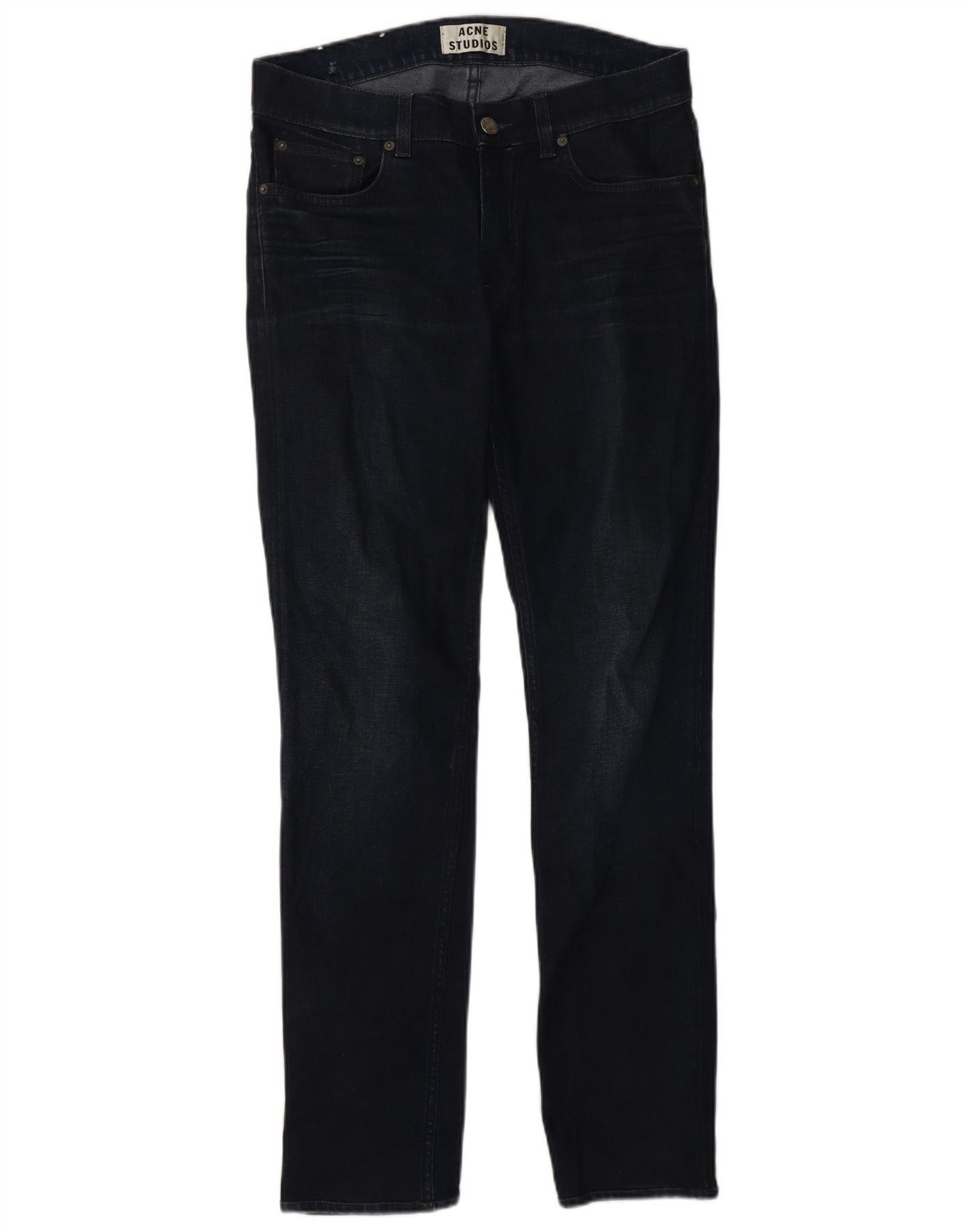 Acne Studios Mens Slim Jeans W30 L32 Navy Blue Cotton Size US 30 / EU 46 - 1 Thumbnail