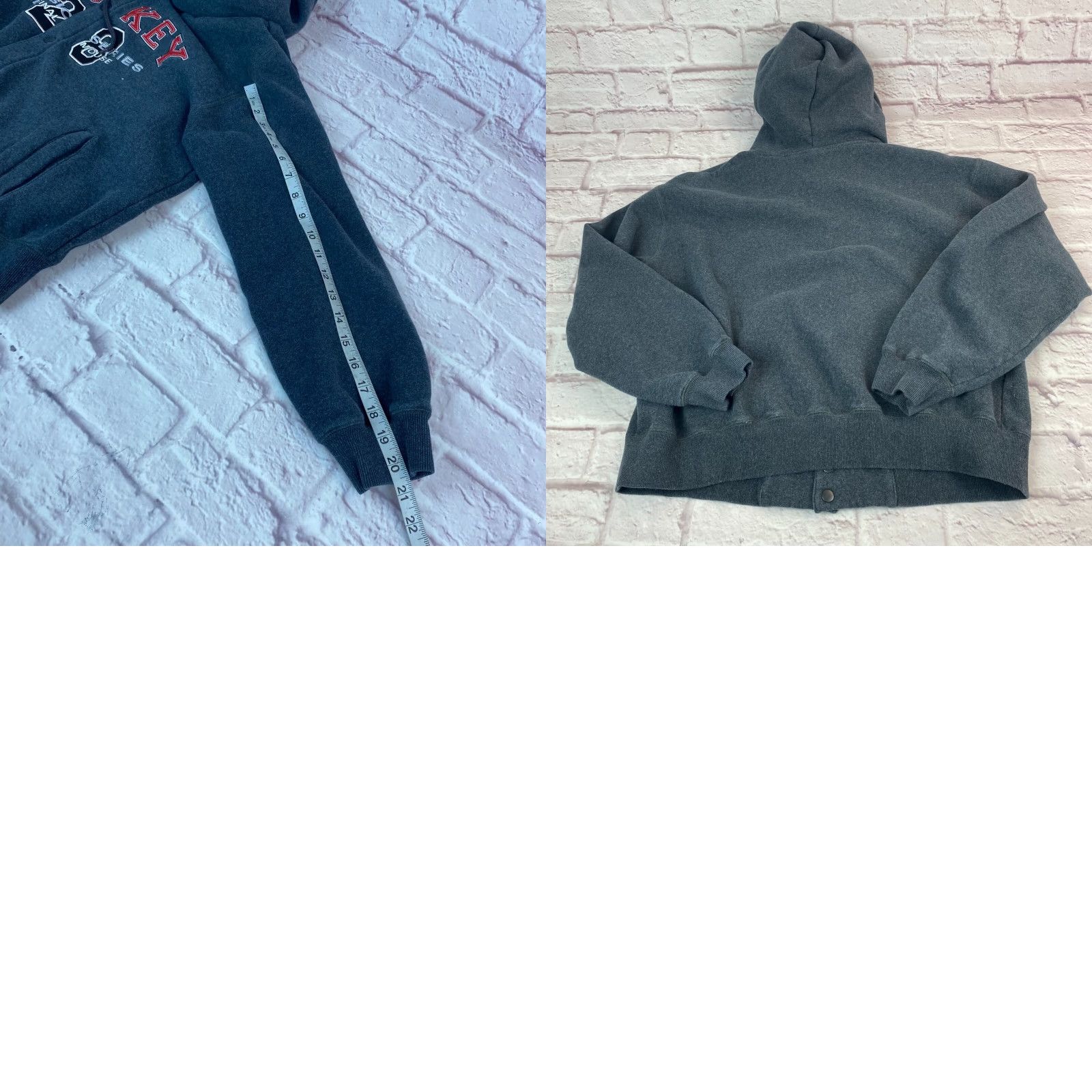 Disney Disney Mickey Mouse Hooded Sweatshirt Unisex Gray Medium Snap Button Classic Series Jacket Size M / US 6-8 / IT 42-44 - 9 Thumbnail