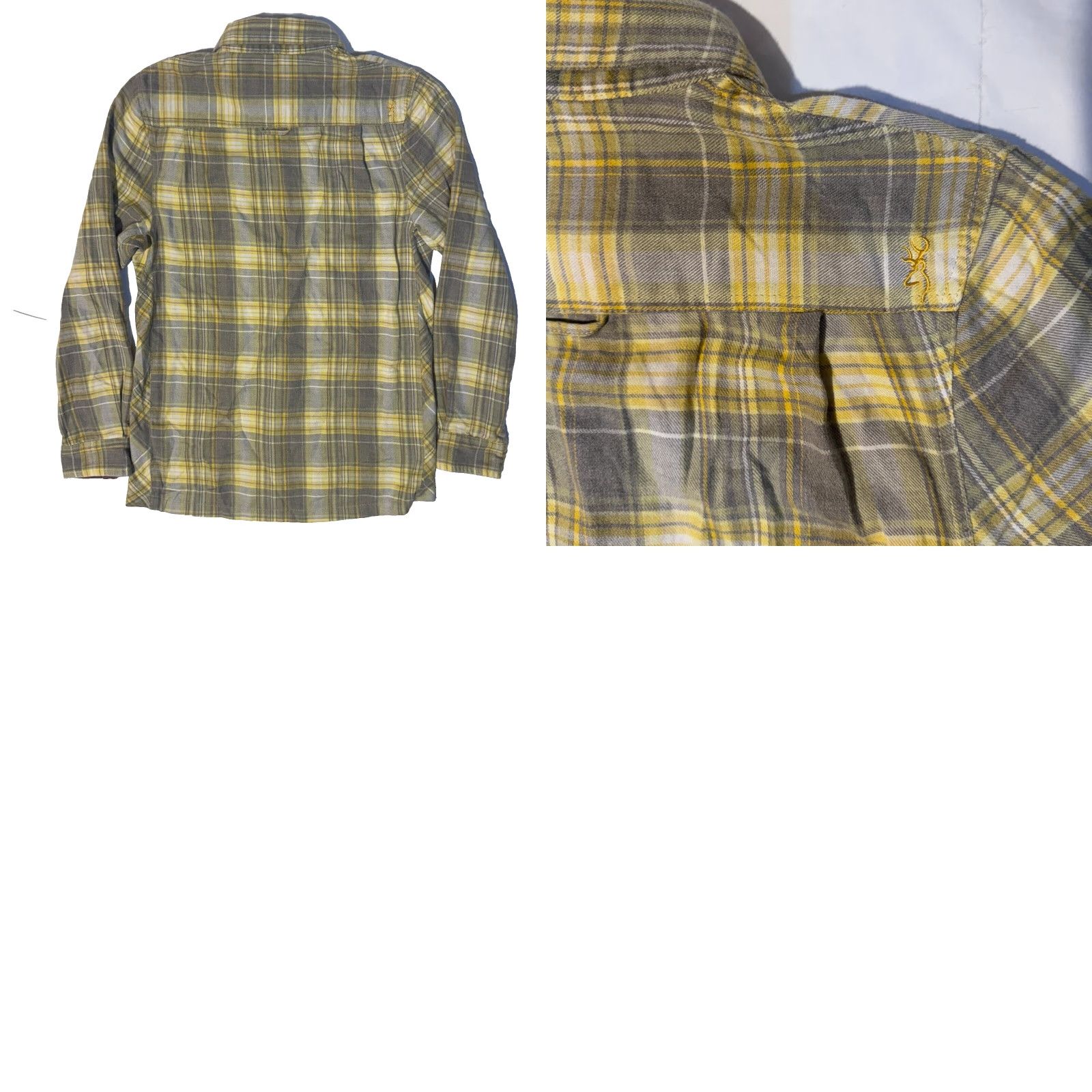 Vintage Browning Shirt Button-Up Outdoor Plaid Flannel Yellow S Mens Cotton Logo Embroidered Vintage: No Size US S / EU 44-46 / 1 - 8 Thumbnail