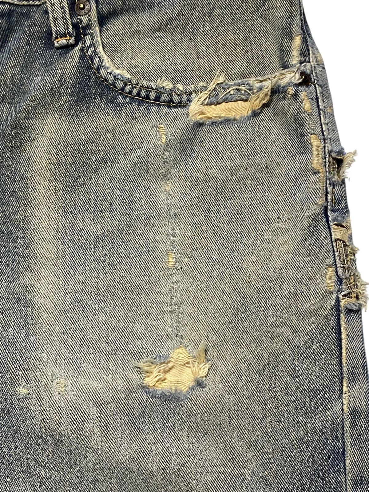 Edwin Vintage Edwin 404 Faded Wash Distressed Loose Jeans Size US 34 / EU 50 - 8 Thumbnail