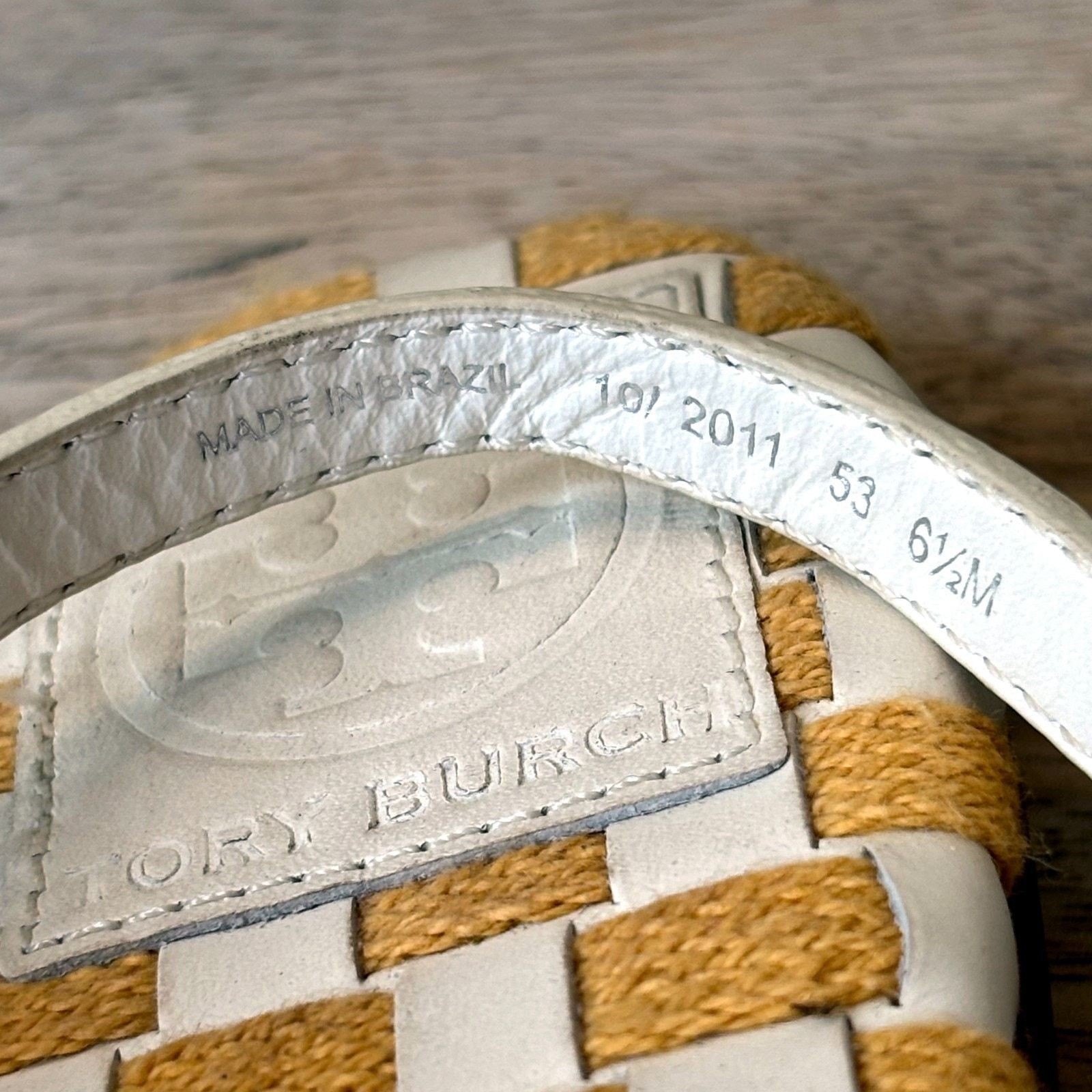 Tory Burch Tory Burch Cream White Ankle Strappy Sandals Size 6.5 M 6.5M Size US 6.5 / IT 36.5 - 6 Thumbnail