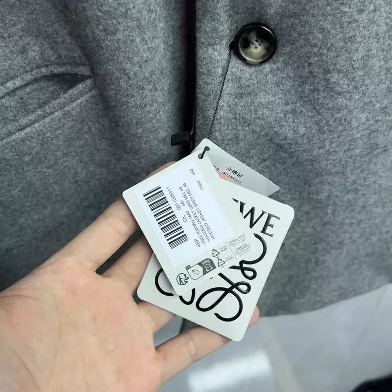 Loewe LOEWE Cashmere blended leather embroidered Logo jacket Size M / US 6-8 / IT 42-44 - 2 Thumbnail