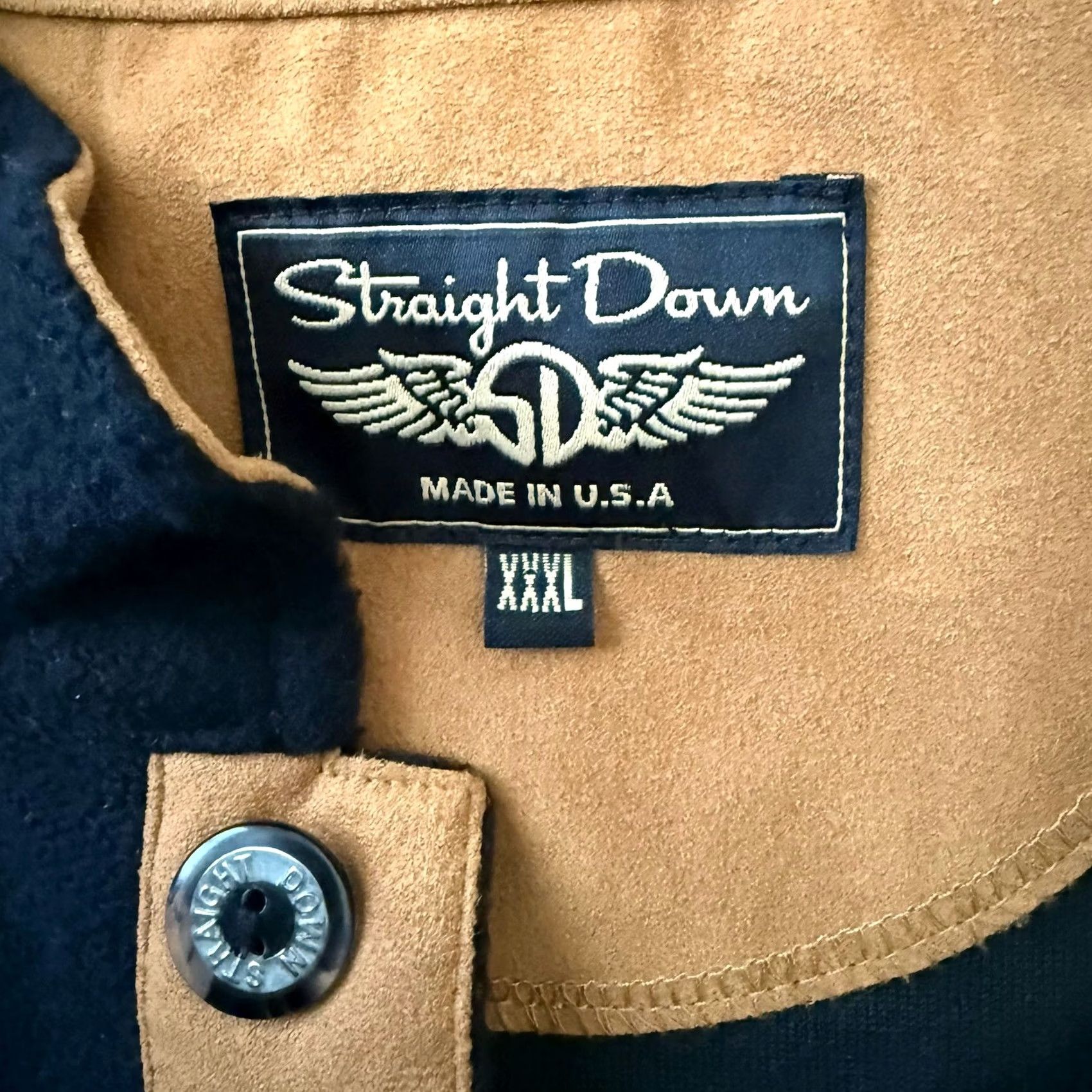 Vintage Straight Down Pullover Sweater Mens XXXL 3XL Black Golfing Jacket 1/4 Button Outdoor Sports Size US XXL / EU 58 / 5 - 2 Thumbnail