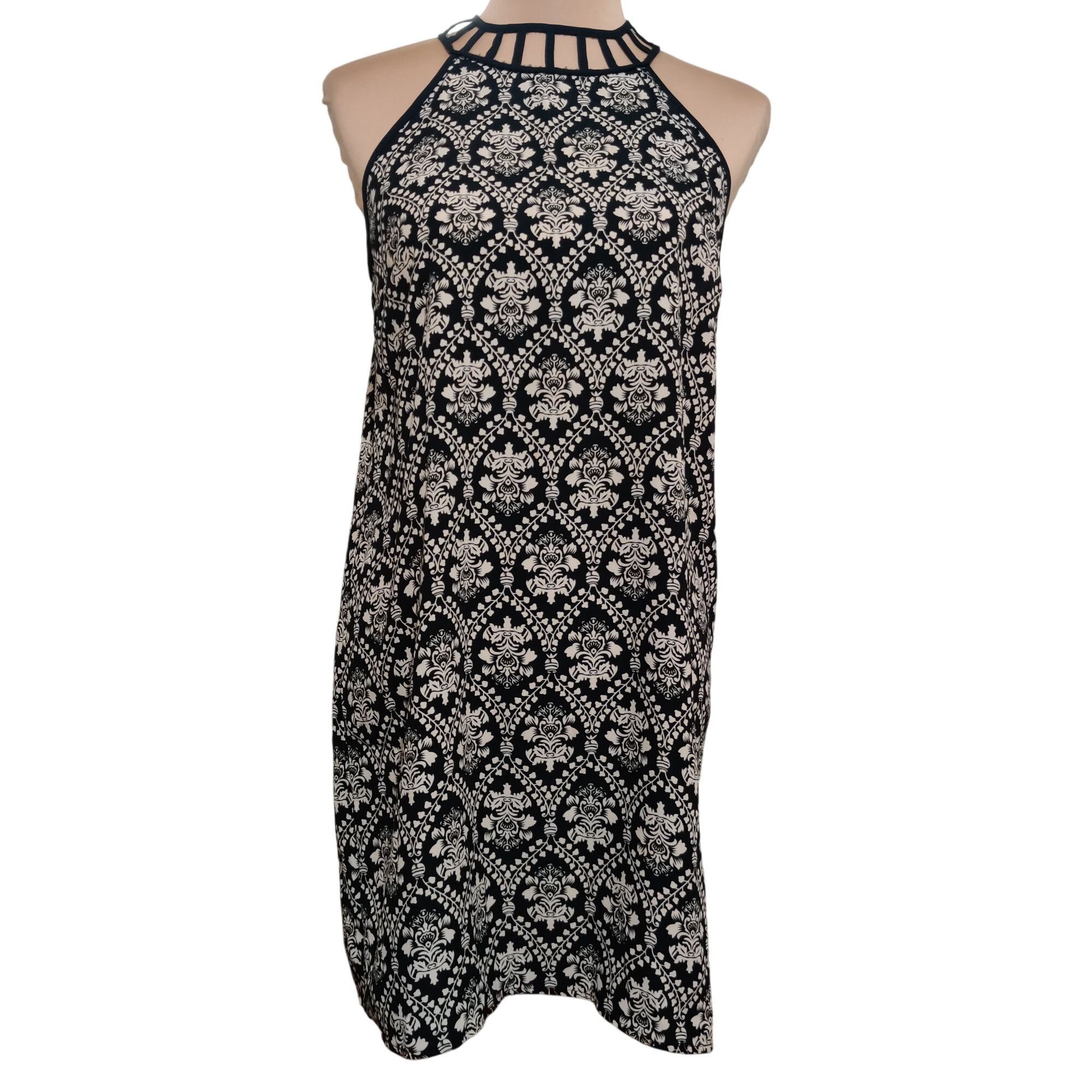 Other Monteau Los Angeles Womens Dress Halter Floral Damask Shift Size M / US 6-8 / IT 42-44 - 1 Thumbnail