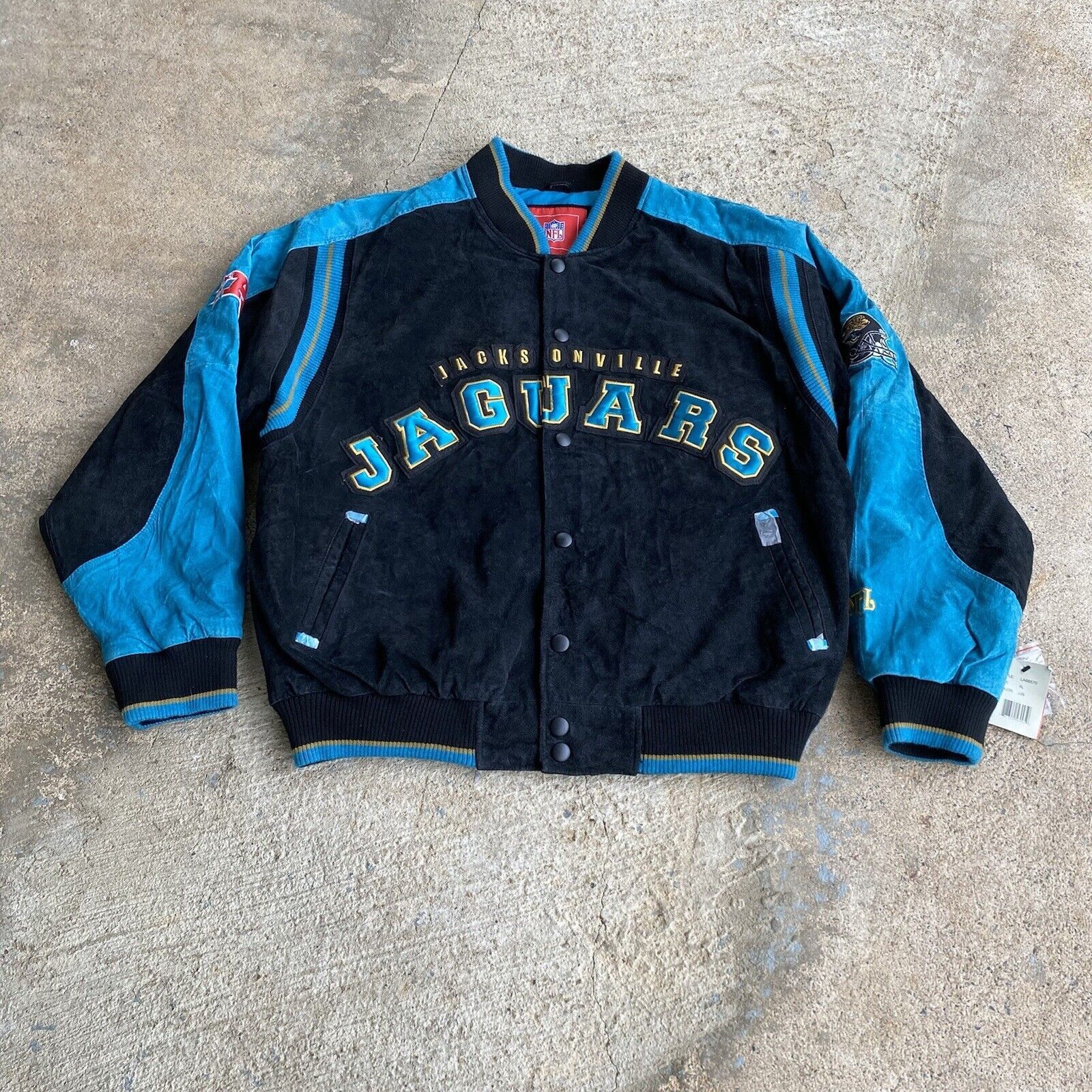 NFL Vintage Y2K Jacksonville Jaguars Jacket FAUX Leather XL NWT Size US XL / EU 56 / 4 - 1 Thumbnail