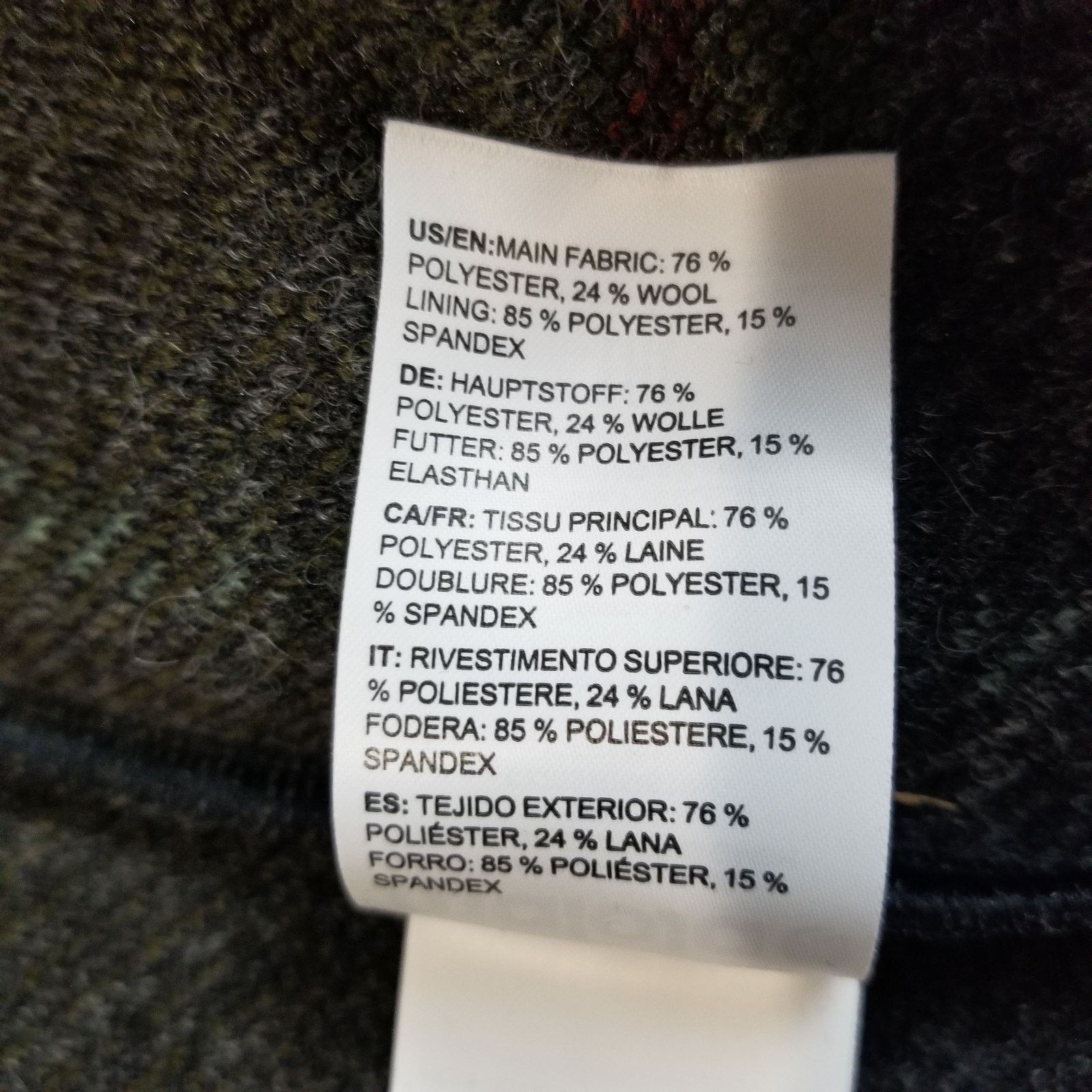 Maloja Maloja Jacket MarmoM Mens Large Green Black Plaid Wool Zip Size US L / EU 52-54 / 3 - 7 Thumbnail