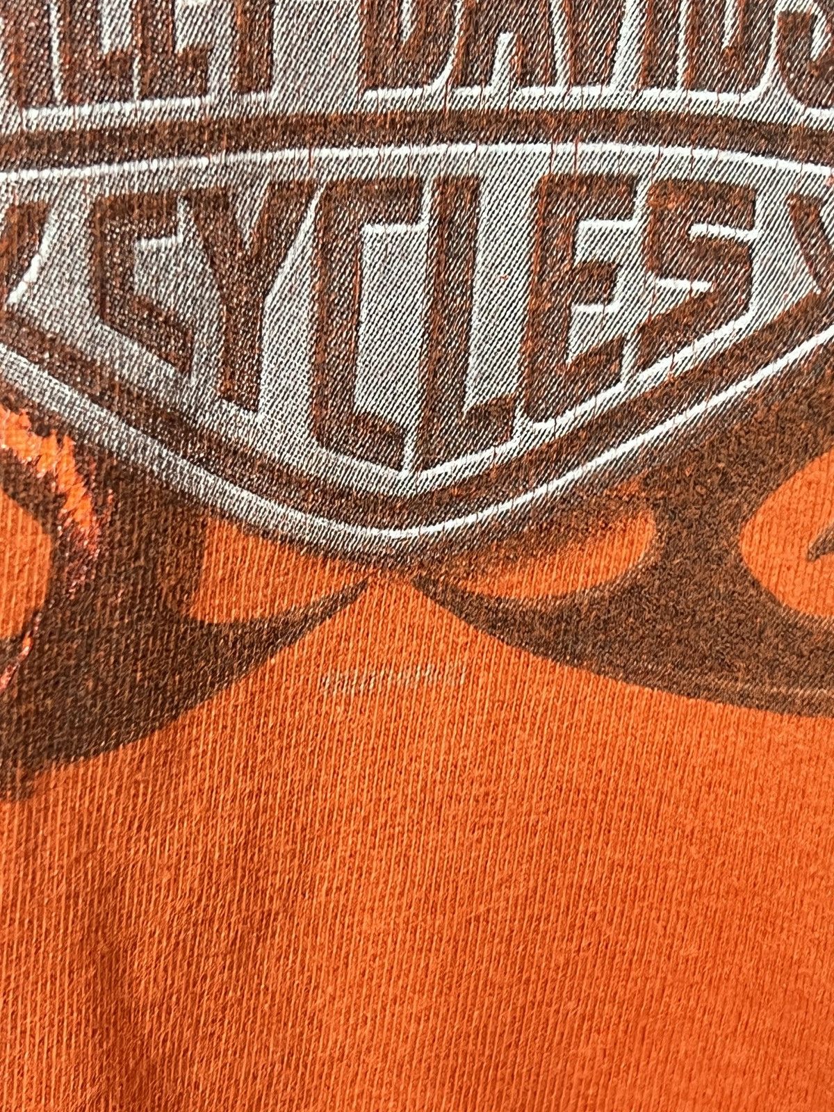 harley davidson y2k prison orange longsleeve vintage l-xl