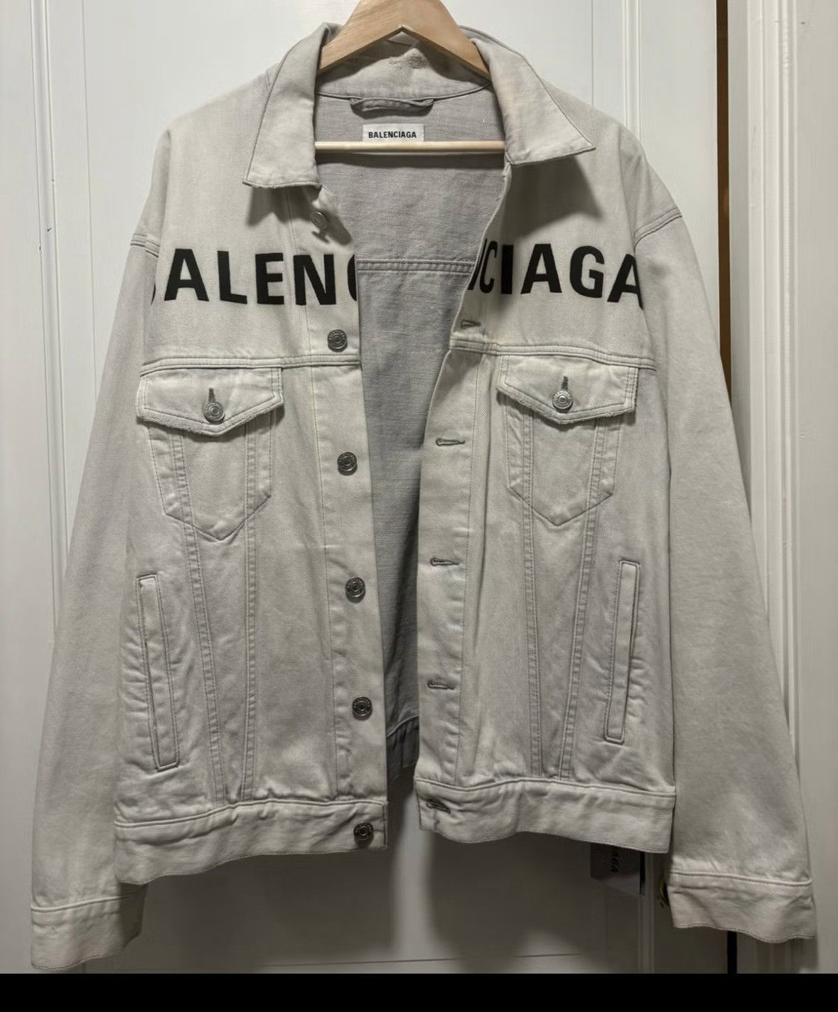 Balenciaga Balenciaga front logo denim jakke( Size US L / EU 52-54 / 3 - 3 Thumbnail