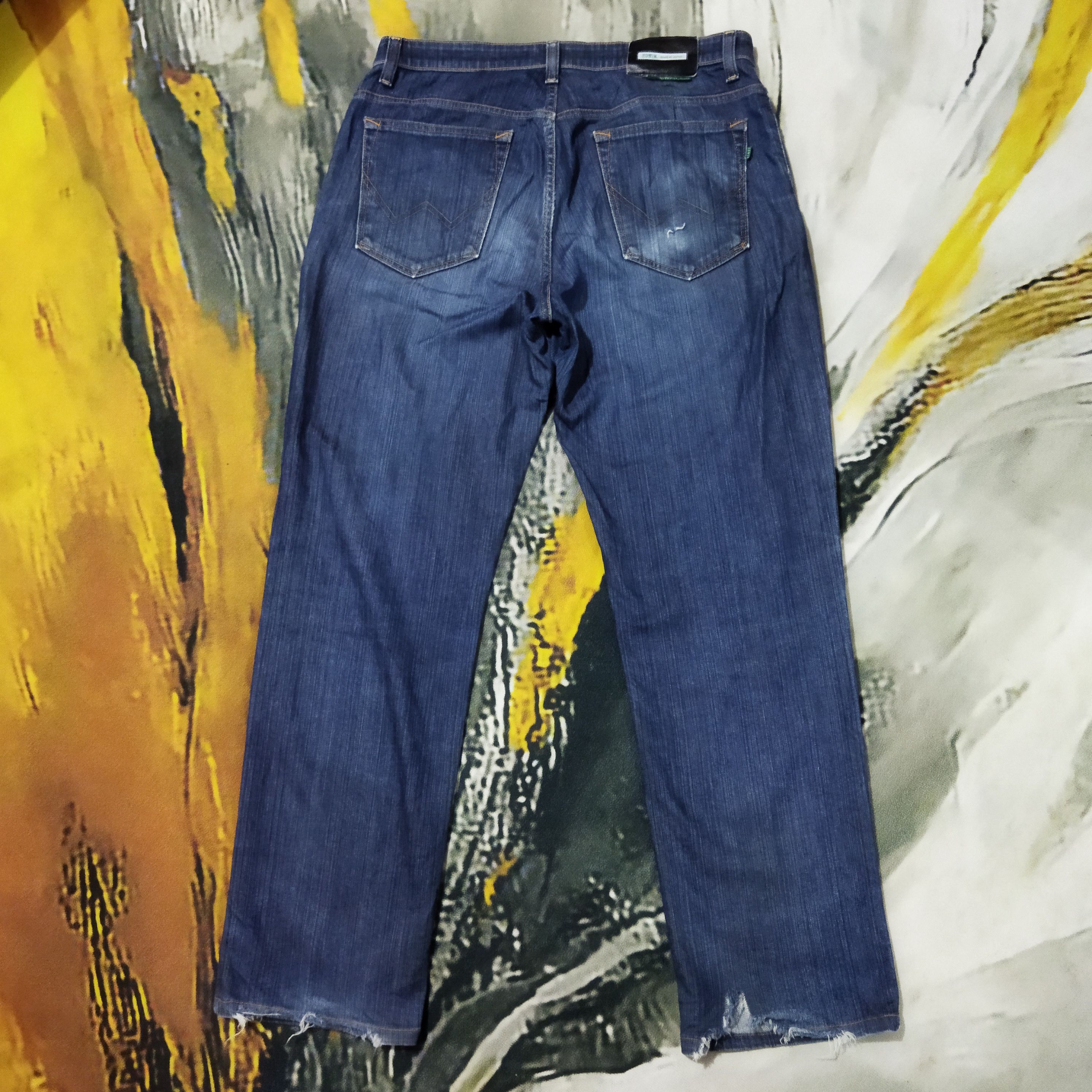 Edwin × Vintage VINTAGE EDWIN DESTRESSED BLUE JEANS PANTS Size US 34 / EU 50 - 7 Thumbnail