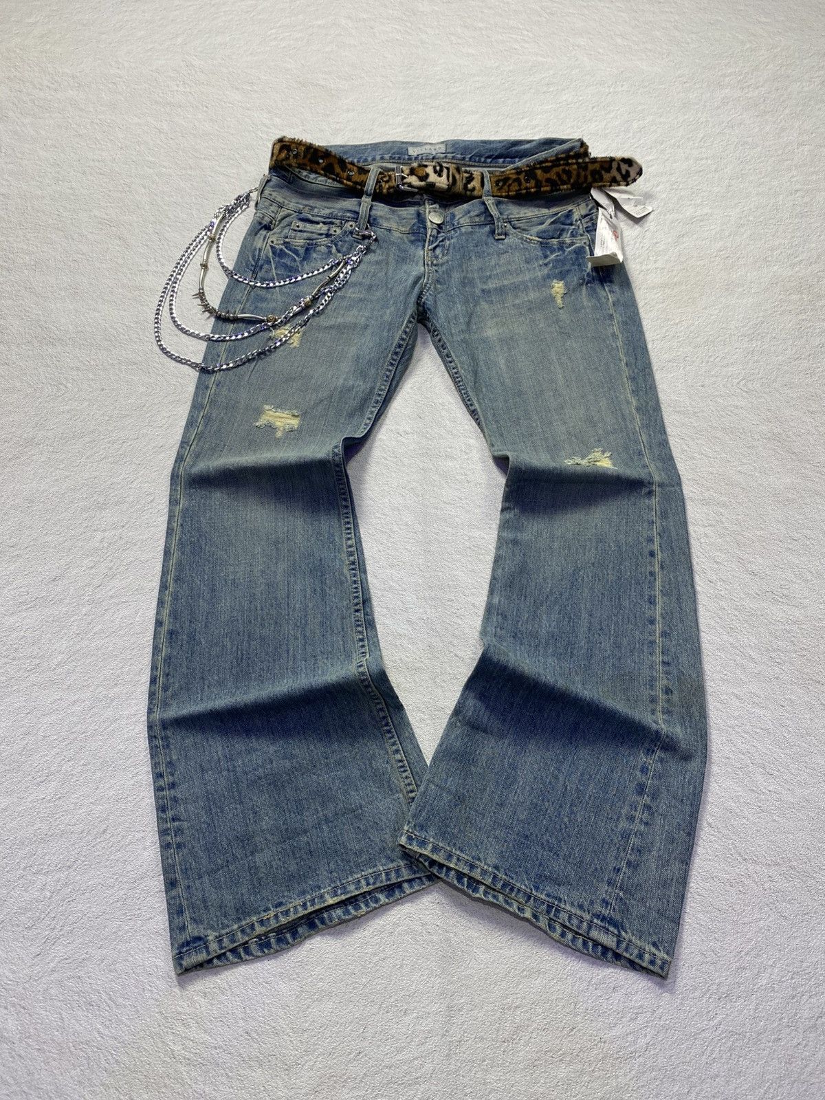 If Six Was Nine × Japanese Brand × Tornado Mart DS!! Villand double waist flared jean Size US 35 - 1 Thumbnail