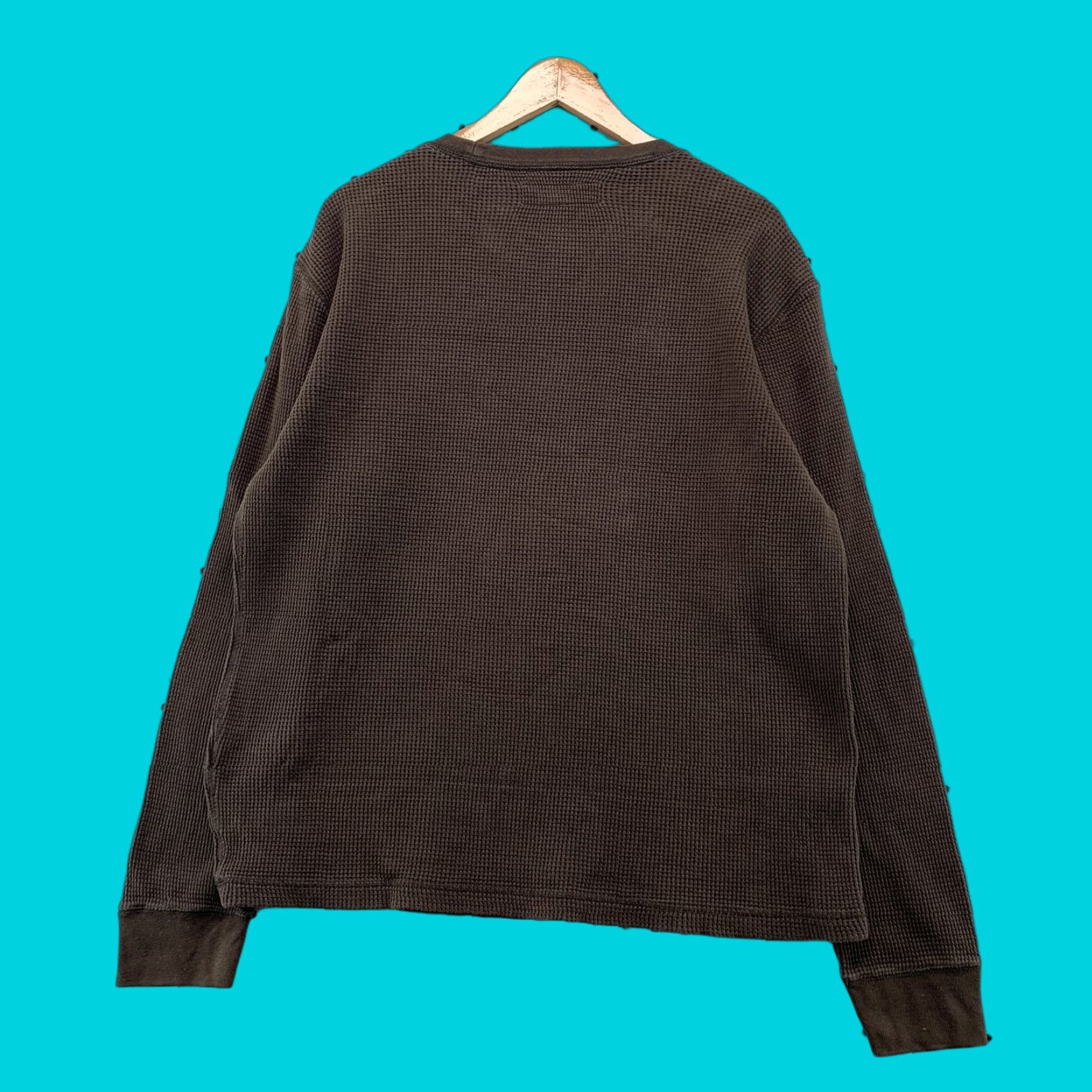 Lucky Brand Lucky Brand Thermal Shirt Mens XL Brown Poker Ace Spades Long Sleeve Shirt Size US XL / EU 56 / 4 - 1 Thumbnail
