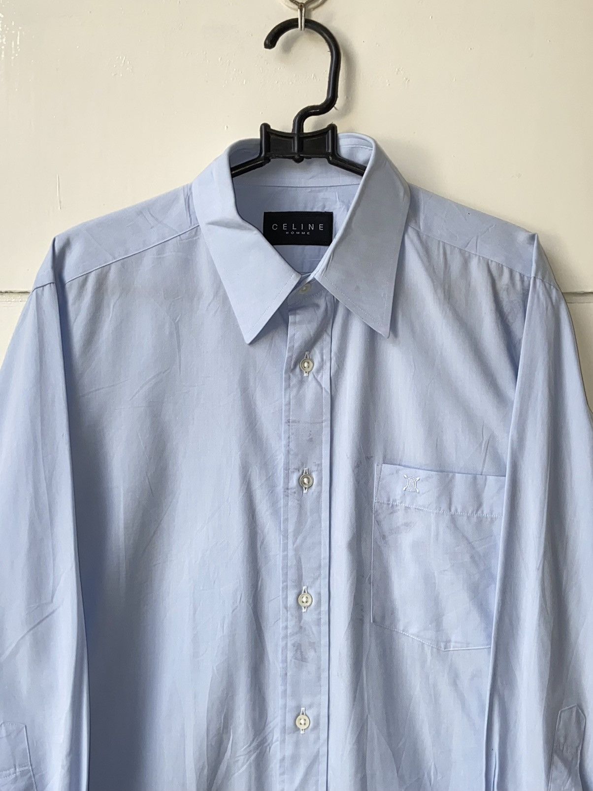 Celine CELINE HOMME Blue Shirt Size US S / EU 44-46 / 1 - 13 Thumbnail