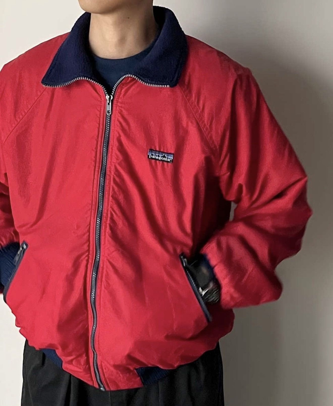 Patagonia Vintage 90s Patagonia Lined Fleece Bomber Jacket Size US L / EU 52-54 / 3 - 1 Thumbnail
