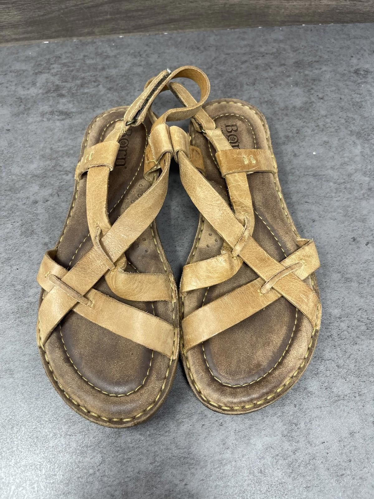 Born Born Sandals Womens Size 8 (39) Brown Leather Strappy Size US 8 / IT 38 - 3 Thumbnail