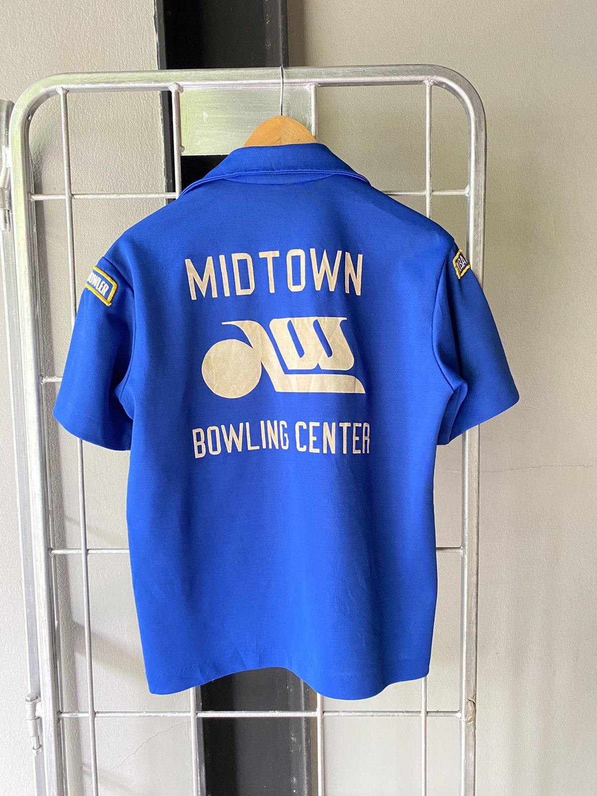Designer × Vintage Mr. More Blue Short-Sleeve Shirt with Embroidered Patch Size US S / EU 44-46 / 1 - 6 Thumbnail