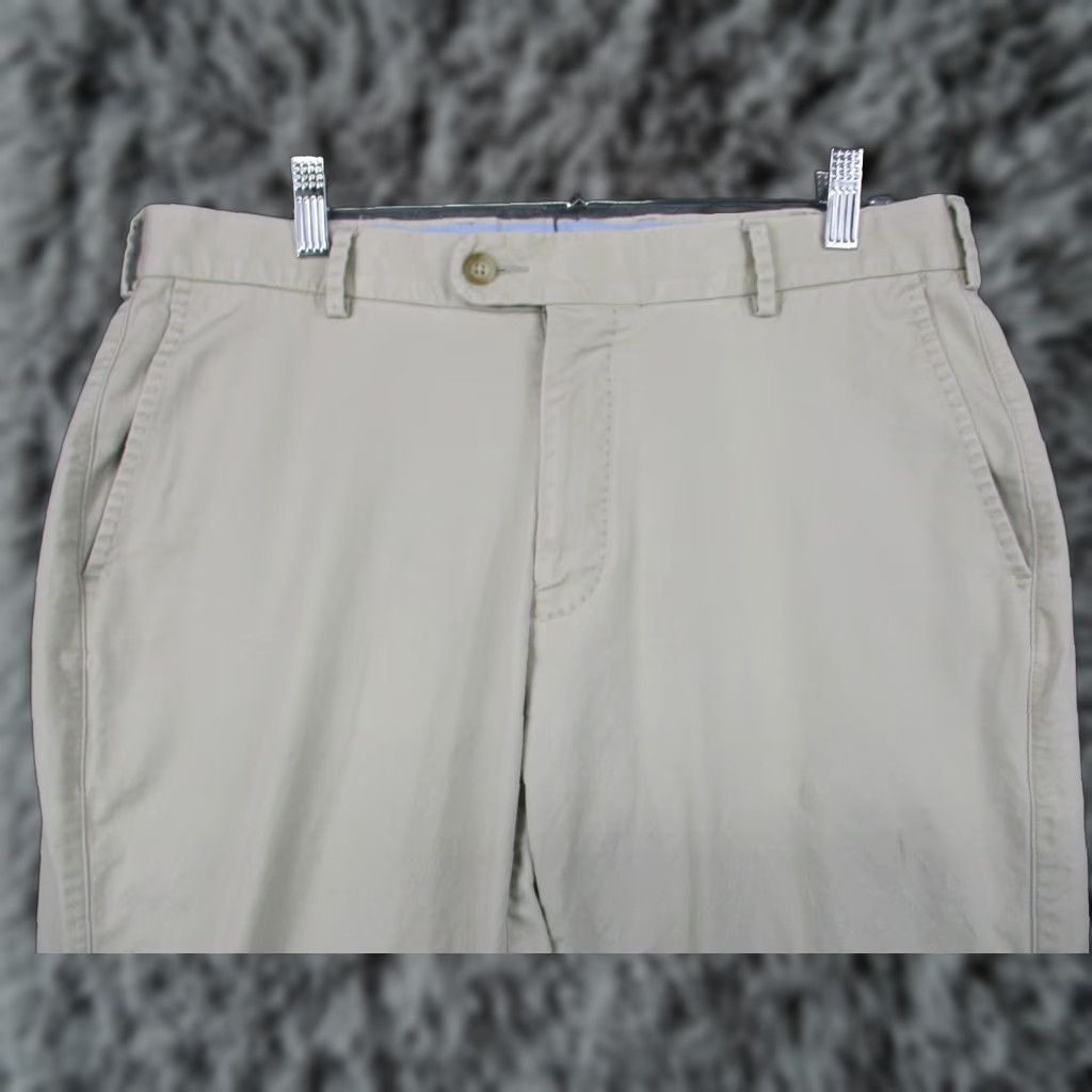 Peter Millar Peter Millar Pants Khaki Stretch Straight MF18B48 34 Regular Beige Mens Pants Size US 34 / EU 50 - 1 Thumbnail