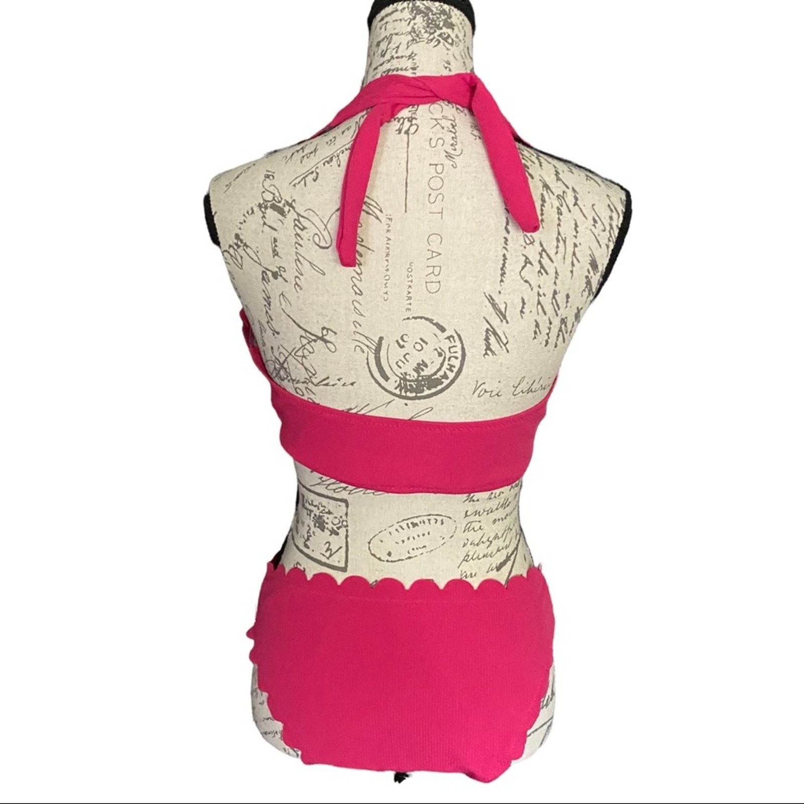Other Pink Scalloped 2 Piece Bikini Size Medium NEW Size ONE SIZE - 2 Thumbnail