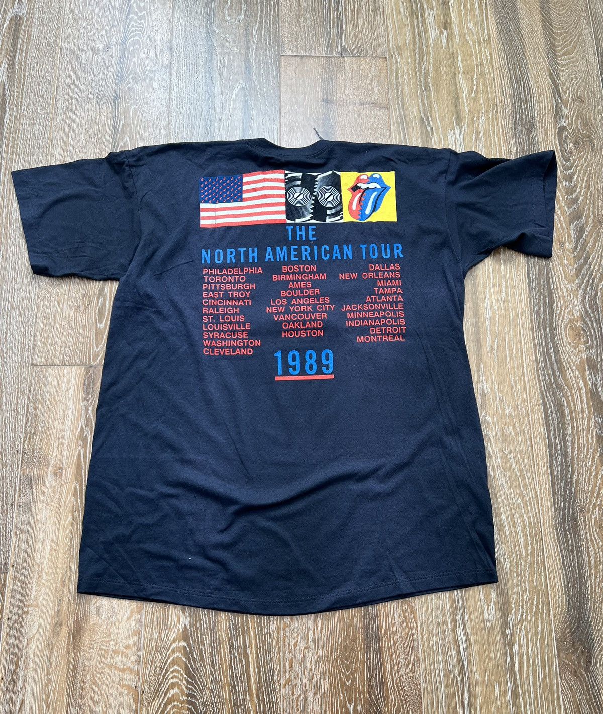 Band Tees Vintage 1989 the rolling stones steelwheels tour tee Size US L / EU 52-54 / 3 - 2 Thumbnail