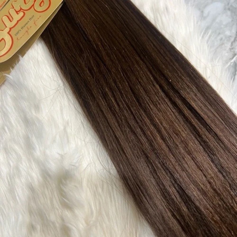 Other 16 In brown #4 100% Human hair Extensions in Straight Hair Size ONE SIZE - 3 Thumbnail