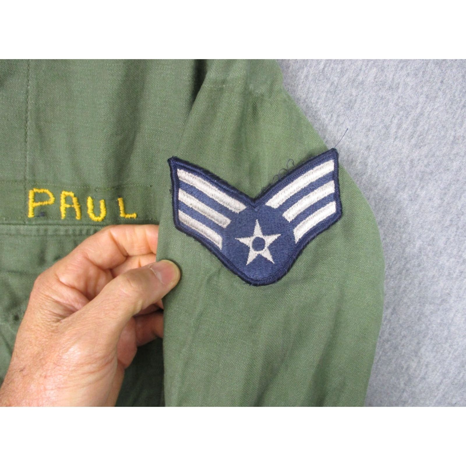 Olive VINTAGE US Air Force Shirt Mens Large Olive OG-107 Tactical Air Command 70s Size US L / EU 52-54 / 3 - 4 Thumbnail