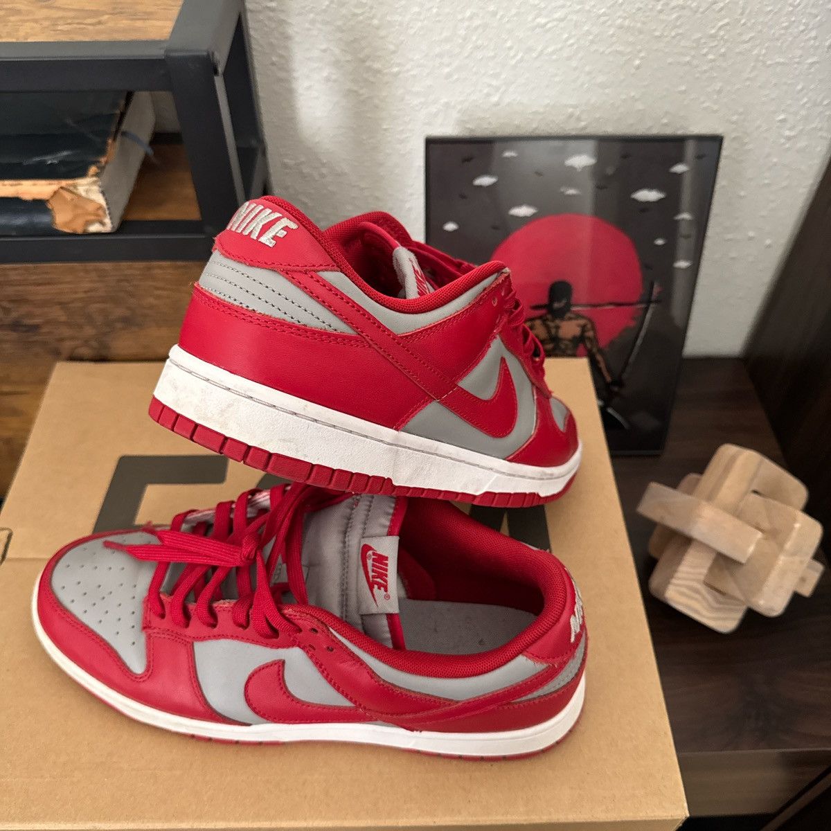 Nike UNLV red dunk lows Size US 11 / EU 44 - 1 Thumbnail