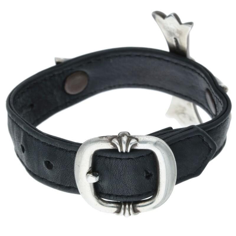 Chrome Hearts Chrome Hearts Bent Ch Cross Leather Bracelet Size ONE SIZE - 2 Thumbnail