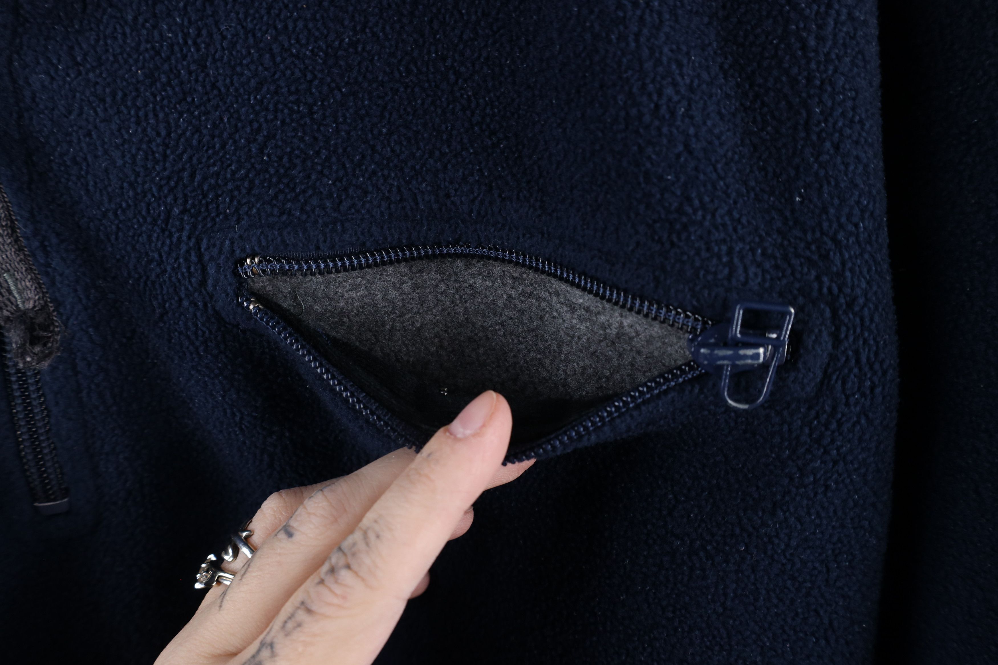 Gap × Vintage Vintage Gap Blank Half Zip Fleece Pullover Sweater Navy Blue Size US L / EU 52-54 / 3 - 5 Thumbnail