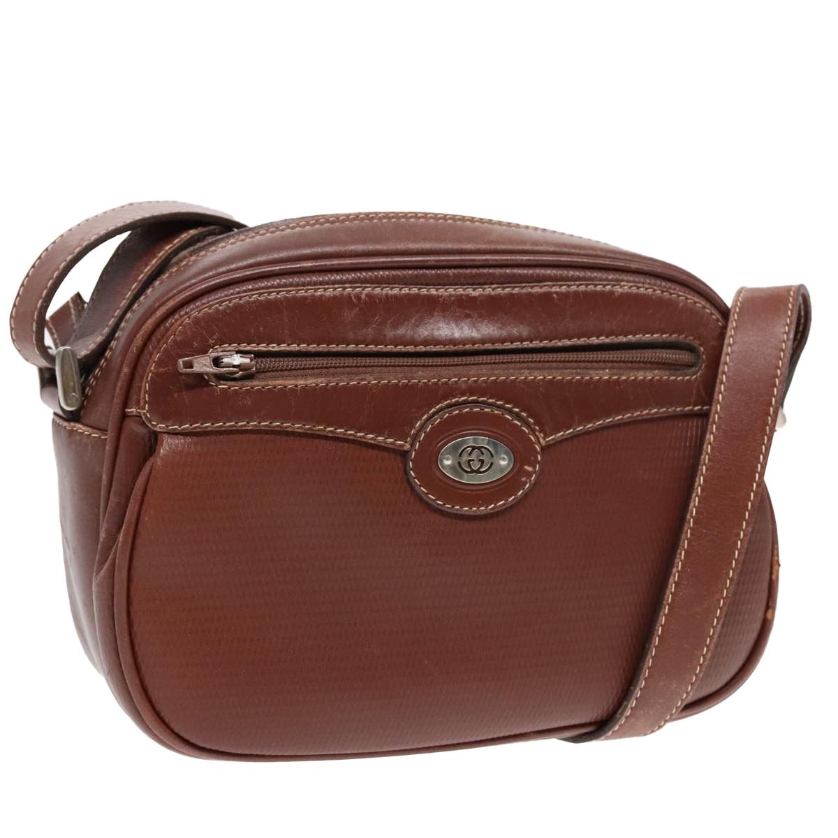 Gucci Double G Brown Leather Shoulder Bag (Pre-Owned) Size ONE SIZE - 1 Thumbnail
