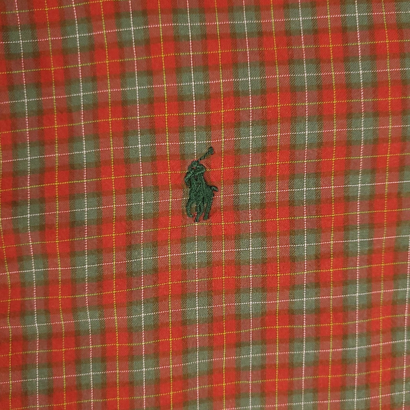 Ralph Lauren Ralph Lauren Shirt Mens XL Orange Plaid Button-Up Long Sleeve Casual Classic Preppy Pony Logo Button-Up Mens XL Orange Plaid Shirt Size US XL / EU 56 / 4 - 2 Thumbnail