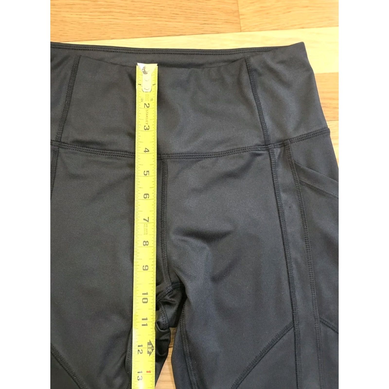 Vintage Mondetta Women Performance Luxury Leggings Hi Rise Yoga Side Pockets Size S Black Ankle Athletic Slim Sexy Athleisure Pockets Stretch Comfortable Size 28" / US 6 / IT 42 - 5 Thumbnail