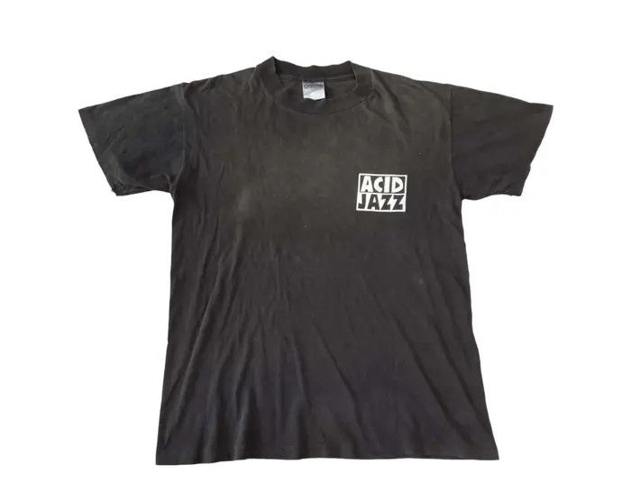Vintage Vintage 90s Acid Jazz Records T-Shirt Distressed Size US M / EU 48-50 / 2 - 2 Thumbnail