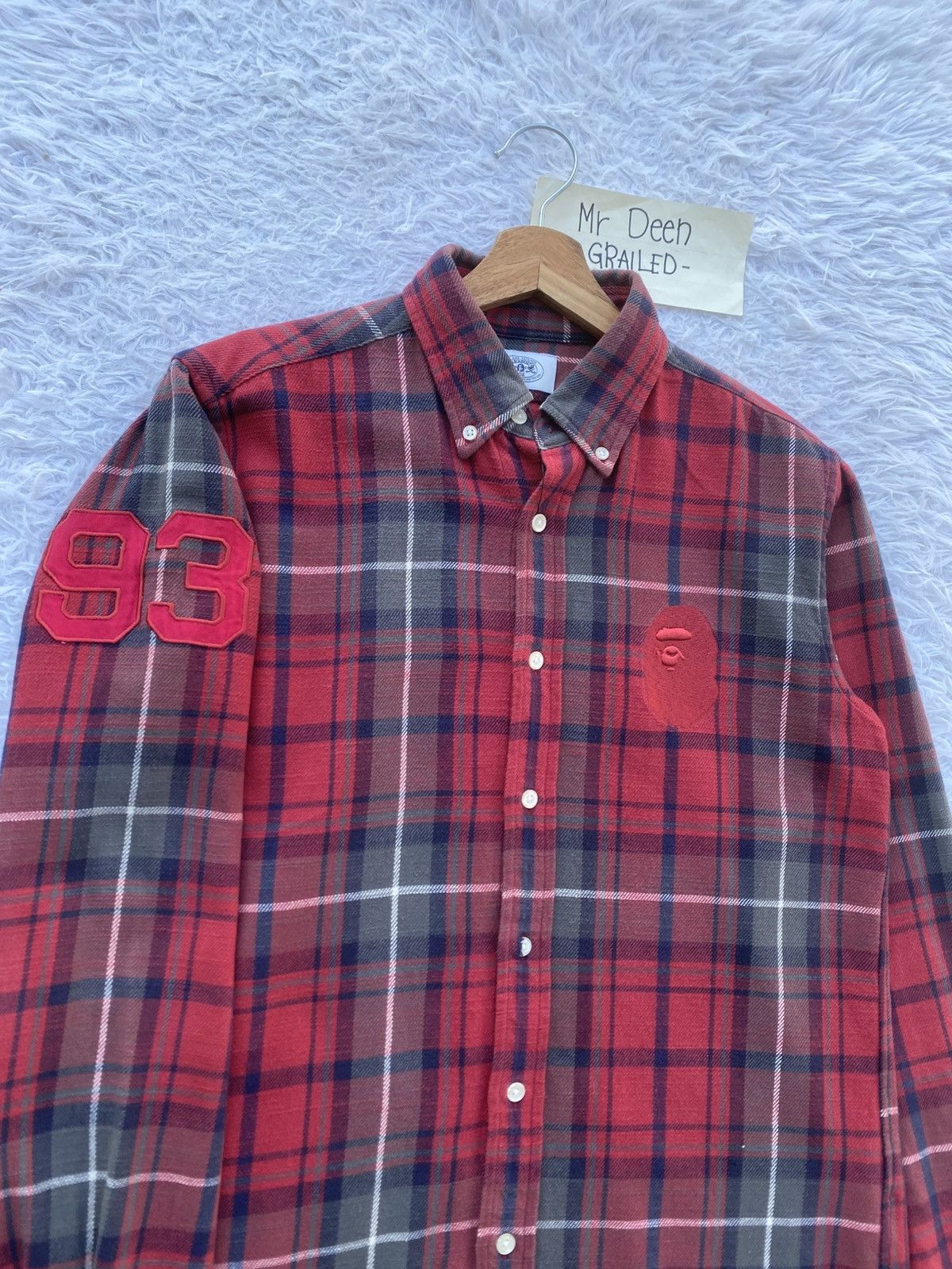 Bape Rare Vintage BAPE Flannel Longsleeve Shirt Size US M / EU 48-50 / 2 - 9 Thumbnail