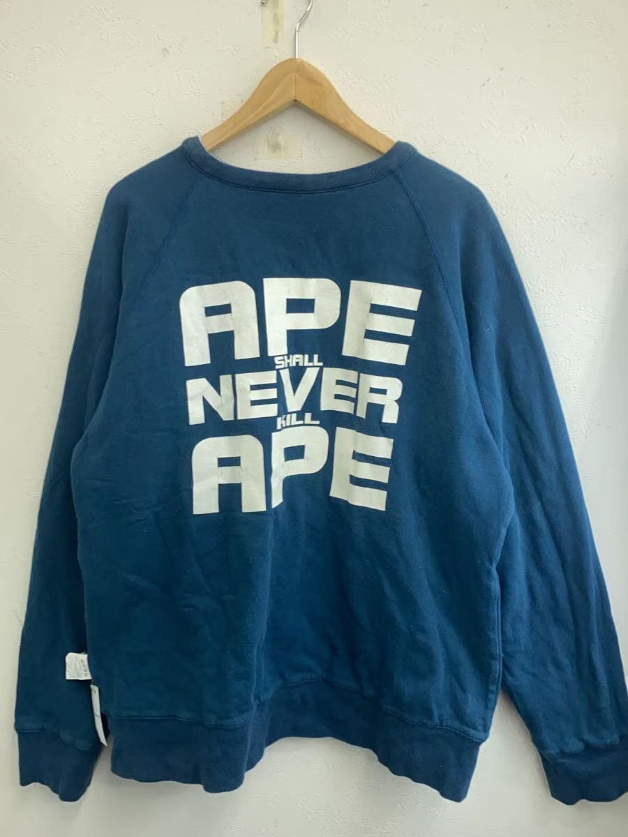 Bape A Bathing Ape Cotton Sweatshirt Blue Size US L / EU 52-54 / 3 - 8 Thumbnail
