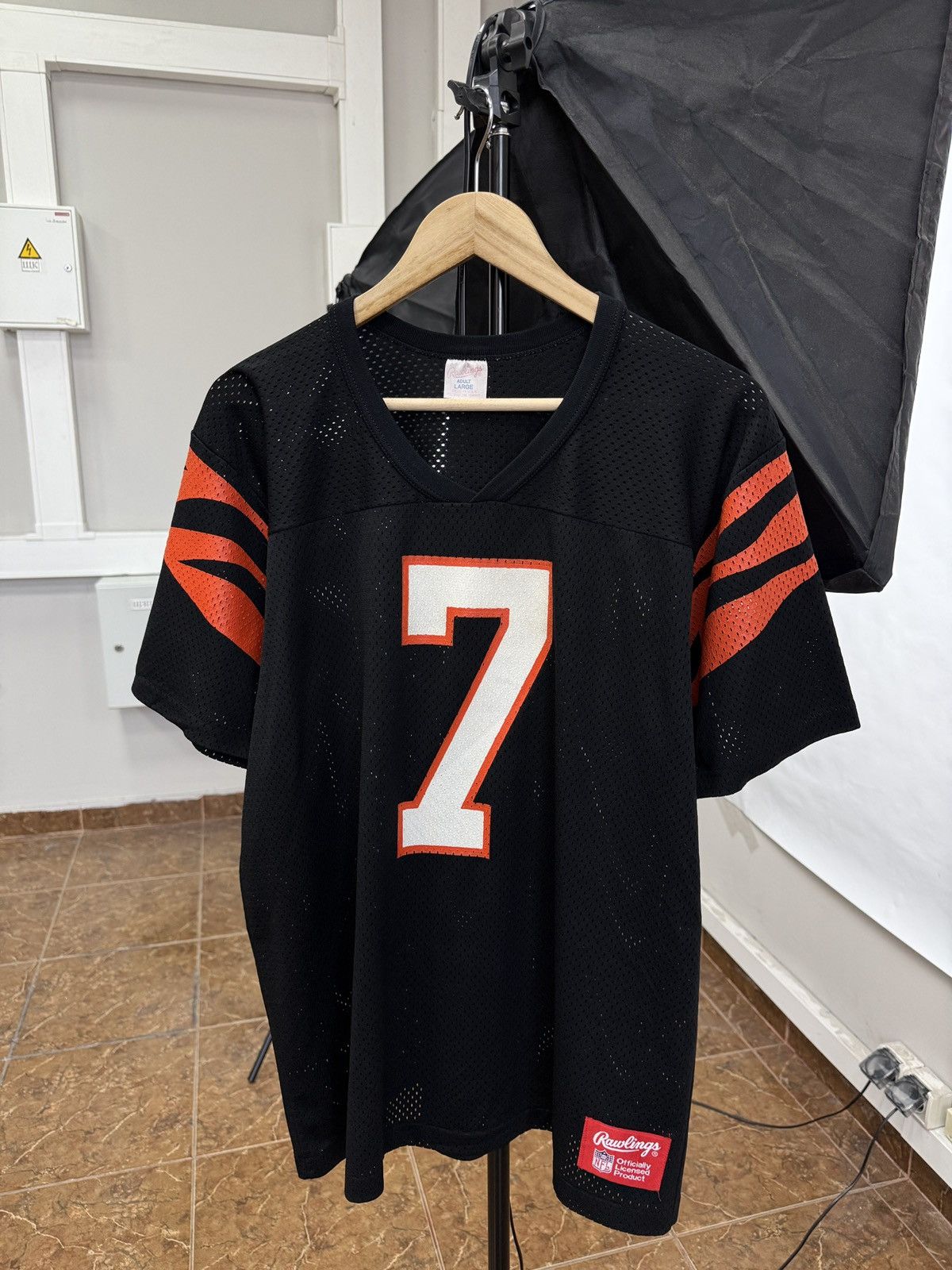 NFL 🏈🇺🇸 Vintage 80s Rawlings NFL Football Jersey #7 Made in USA Size US L / EU 52-54 / 3 - 1 Thumbnail