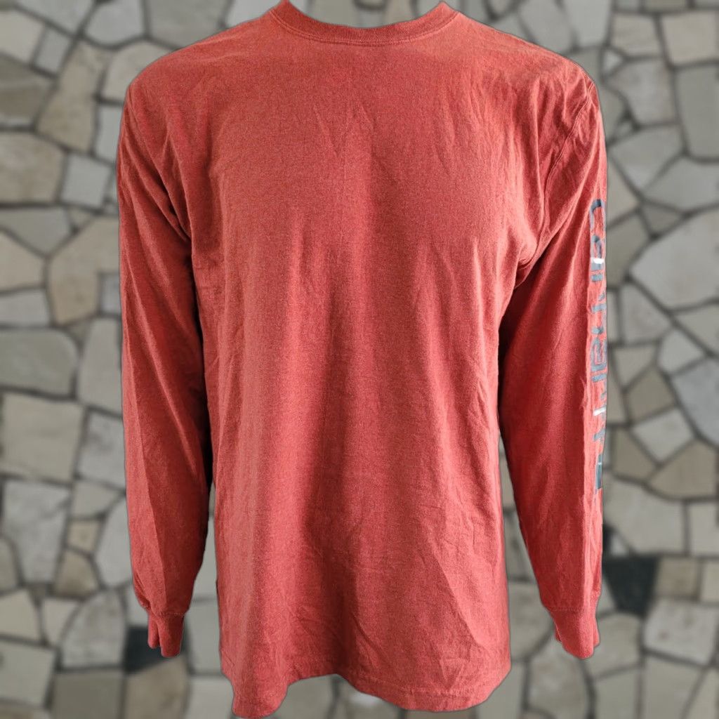 Carhartt VINTAGE Carhartt Red Long Sleeve Shirt L Mens Shirt Red 60% Cotton/40% Polyester Vintage Size US L / EU 52-54 / 3 - 1 Thumbnail