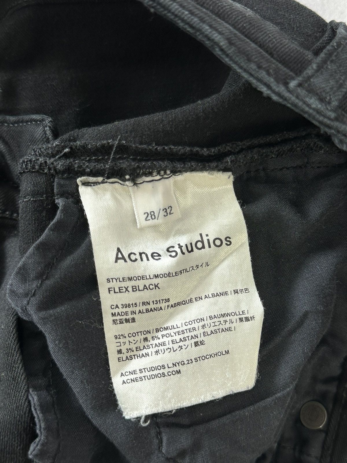 Acne Studios × Vintage Acne Studios Flex Black Cotton Slim Women’s Jeans Size 28" / US 6 / IT 42 - 7 Thumbnail
