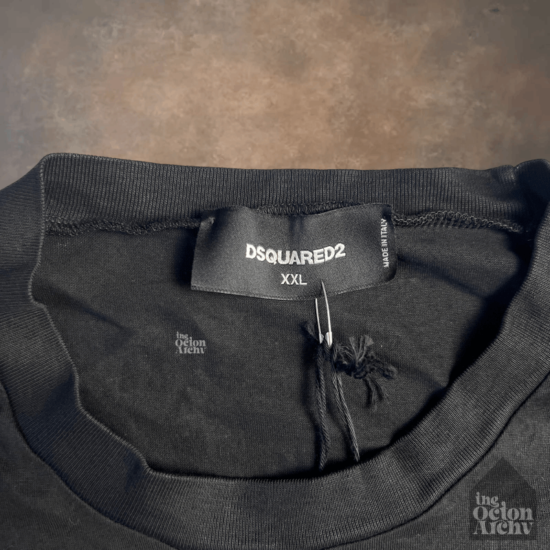 Dsquared2 Dsquared2 Logo Print Slim Fit Tee 'Black/Neon Green' Size US XXL / EU 58 / 5 - 3 Thumbnail