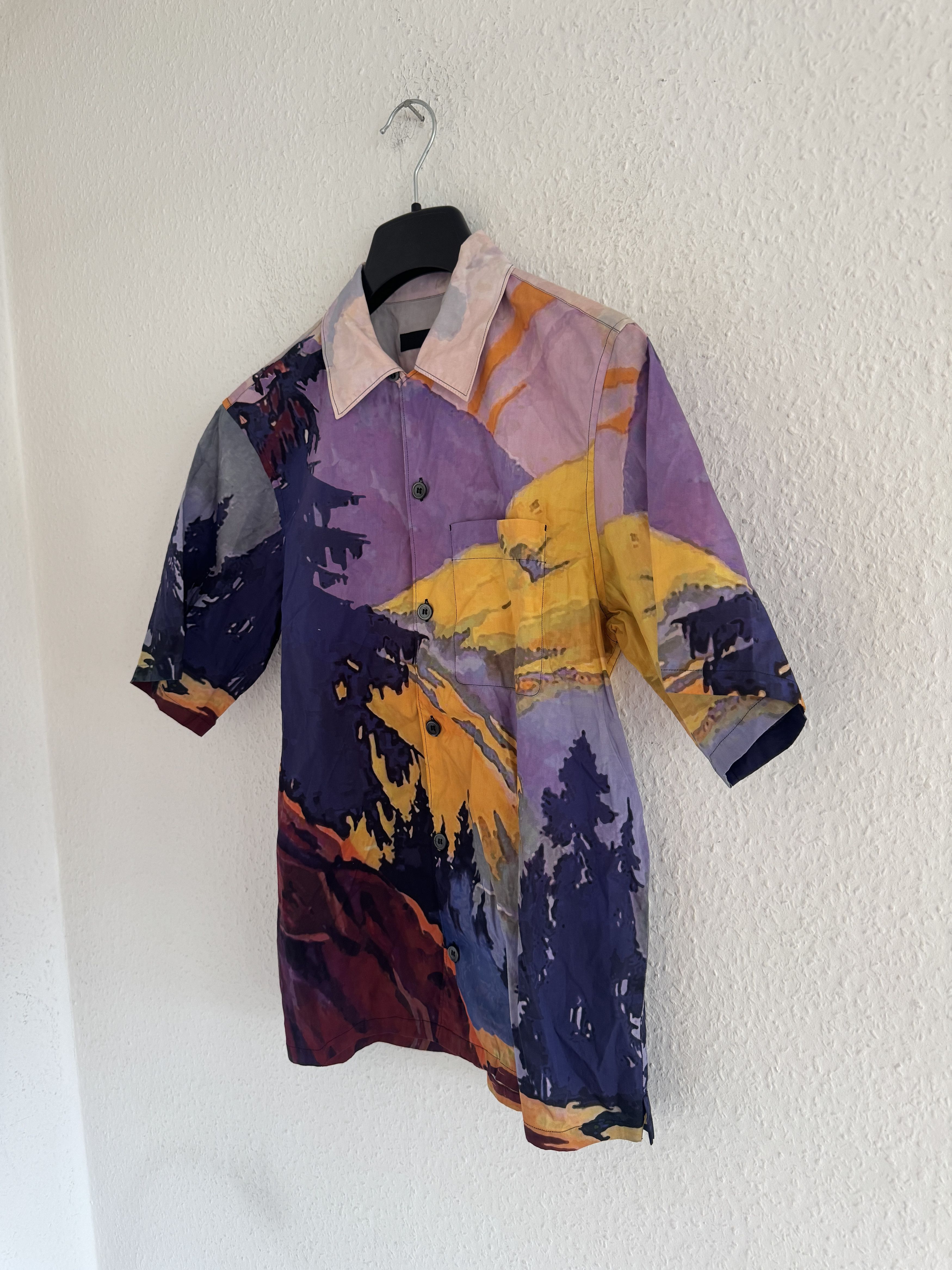 Prada SS17 Mountain Landscape Shirt Size US M / EU 48-50 / 2 - 2 Thumbnail