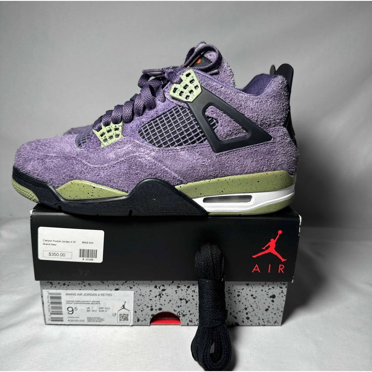 Jordan Brand × Nike Size 9.5 Wmns Air Jordan 4 Retro Canyon Purple Women's Shoes Size US 9.5 / IT 39.5 - 8 Thumbnail