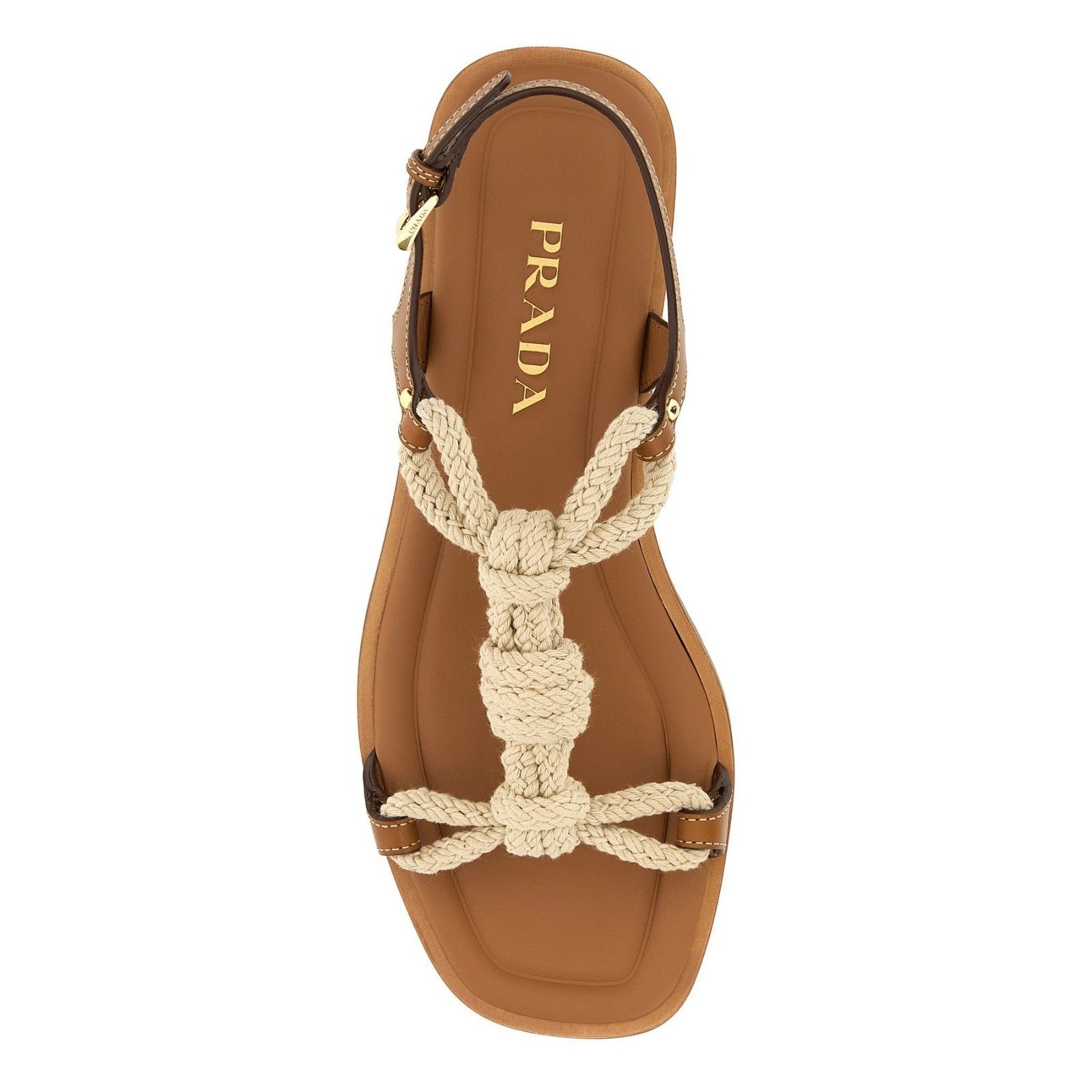 Prada PRADA Two Tone Brown Fabric Leather Sandals New & Authentic Size US 9 / IT 39 - 4 Thumbnail