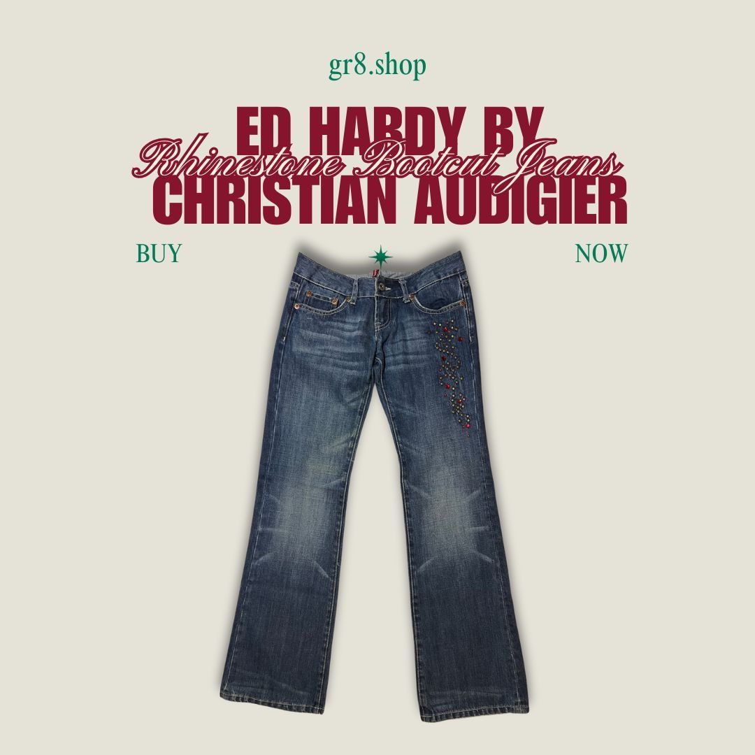 Ed Hardy Ed Hardy By Christian Audigier Rhinestone Bootcut Jeans Size Size 25" / US 0 / IT 36 - 1 Thumbnail