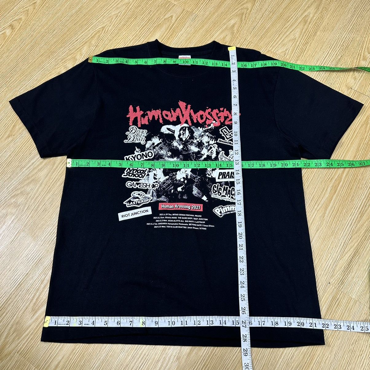 Band Tees Human Xrossing 2021 Rock Metal Band Tour Visual Kei A832 Size US L / EU 52-54 / 3 - 4 Thumbnail