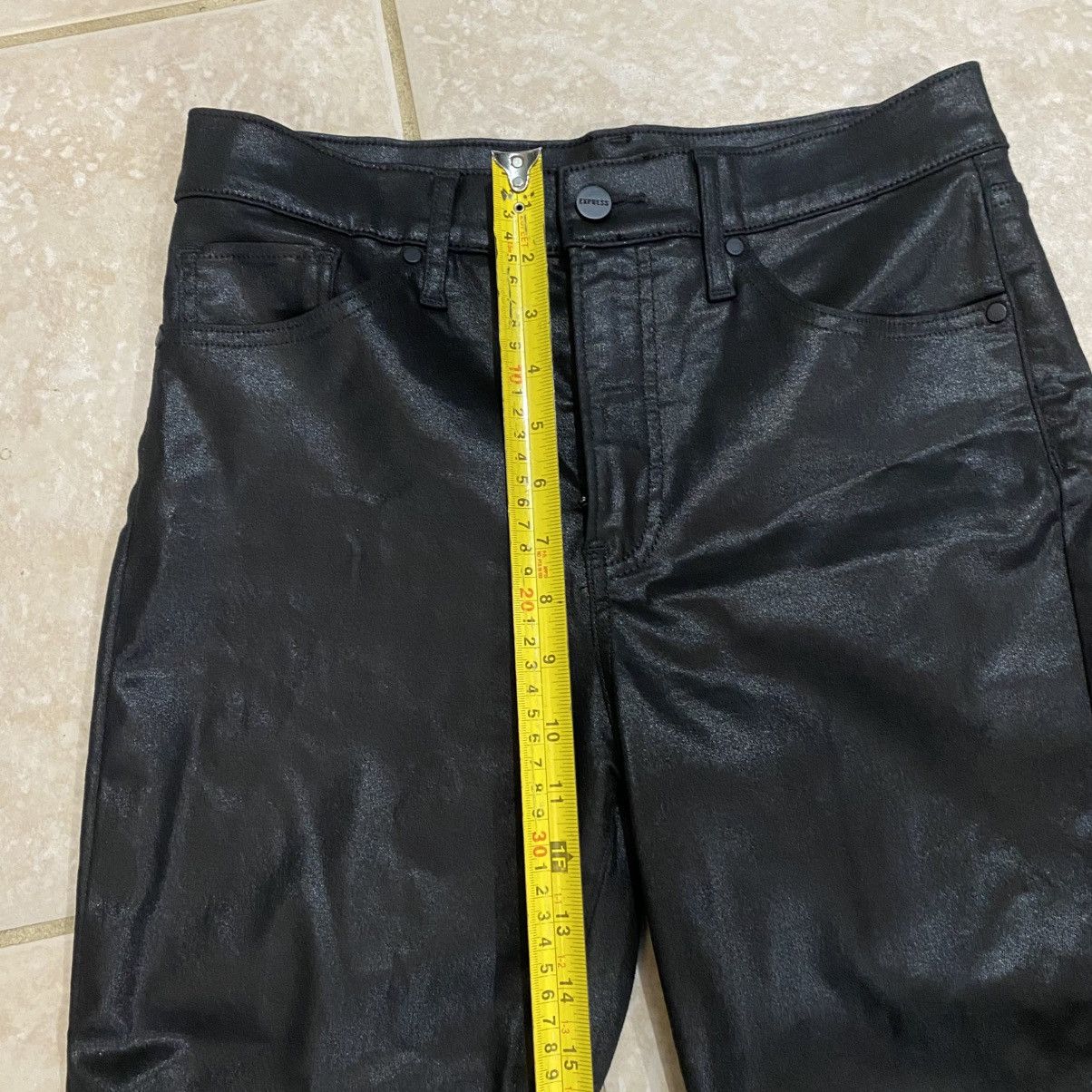 Express Coated Faux Leather High Rise Skinny Jeans Size 30" / US 8 / IT 44 - 5 Thumbnail