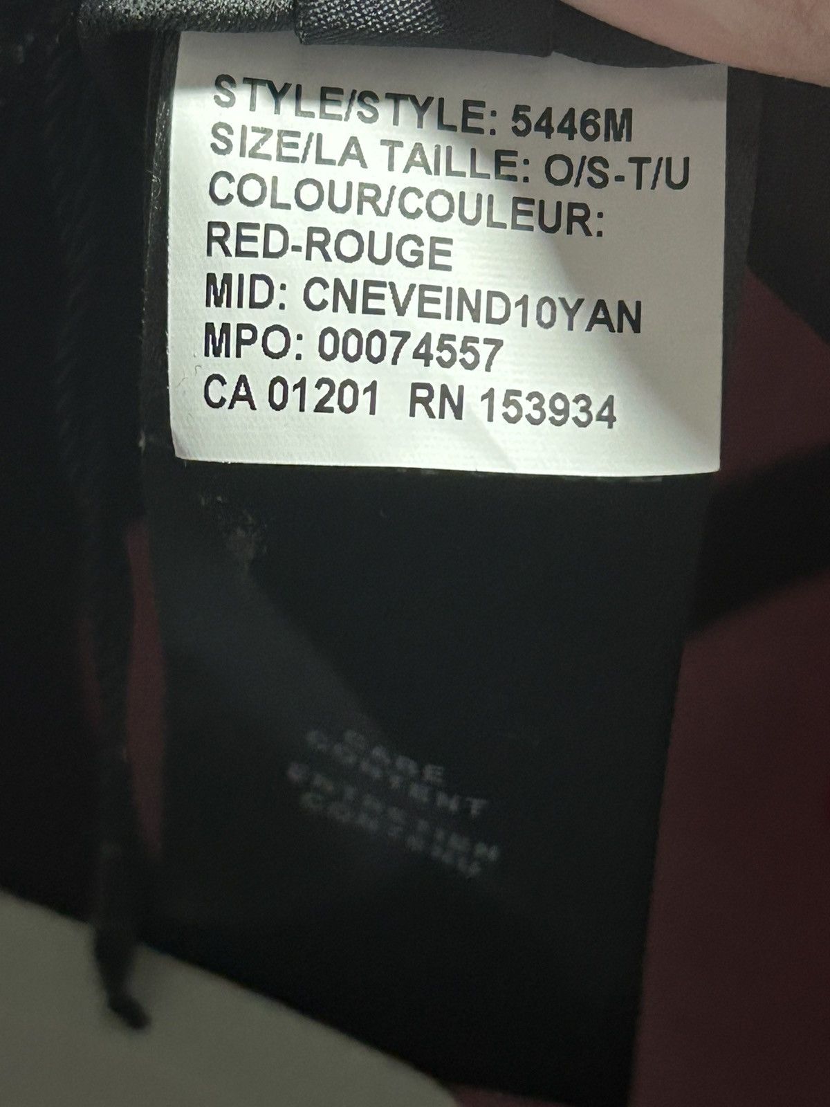 Canada Goose × New Era Canada GoosexNew Era Red Arctic Adjustable Snapback Cap New Size ONE SIZE - 5 Thumbnail